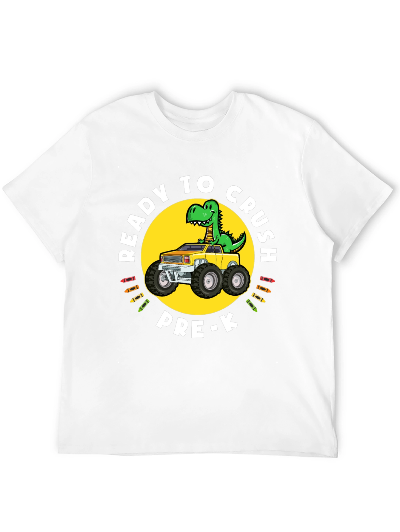 Ready to Crush Pre-K Dinosaur Truck T-Shirt