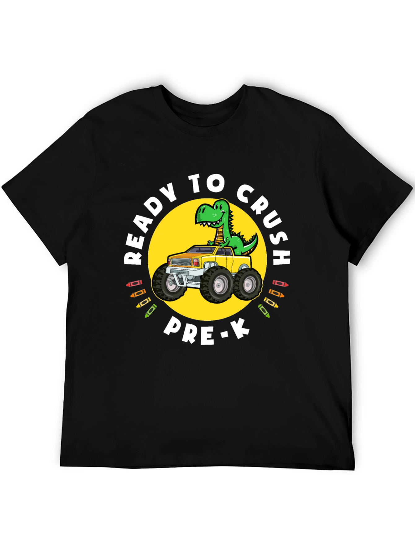 Ready to Crush Pre-K Dinosaur Truck T-Shirt