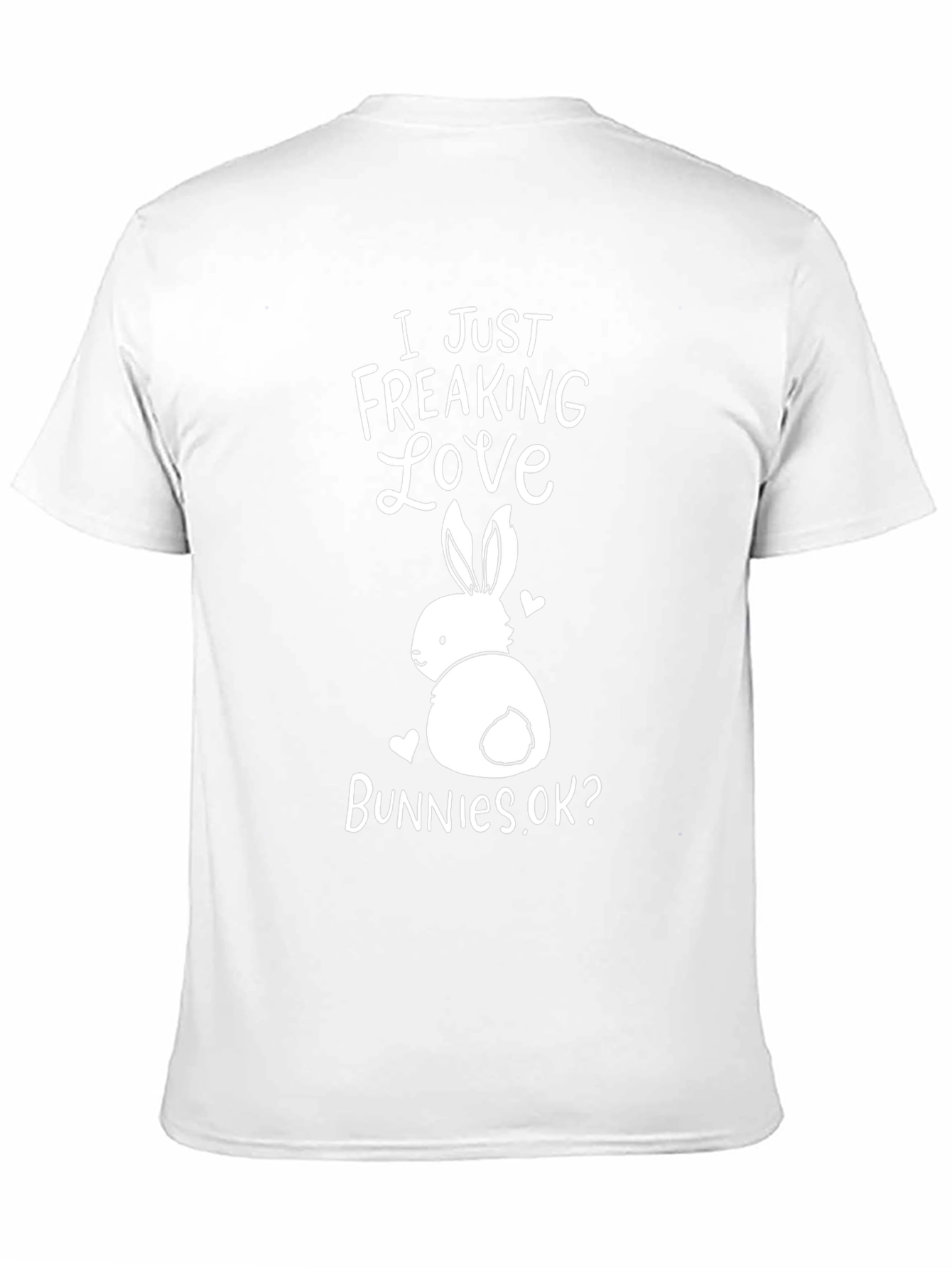 I Just Freaking Love Bunnies Black T-Shirt