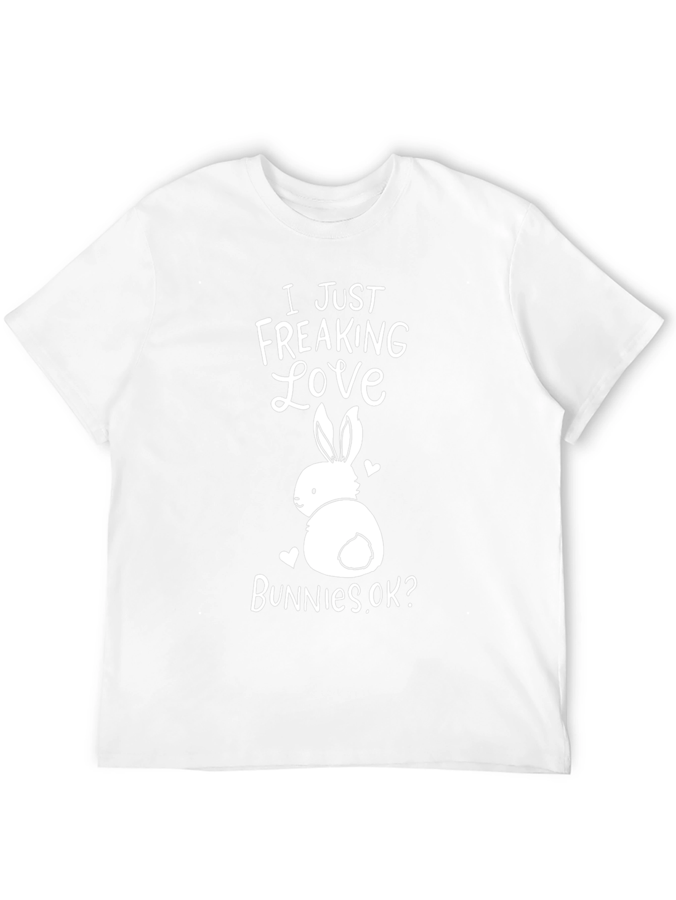 I Just Freaking Love Bunnies Black T-Shirt
