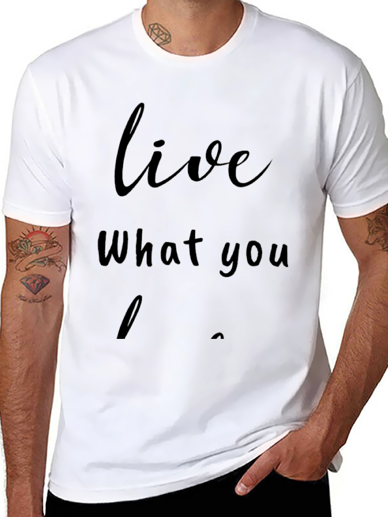 Live What You Love Black Graphic Tee