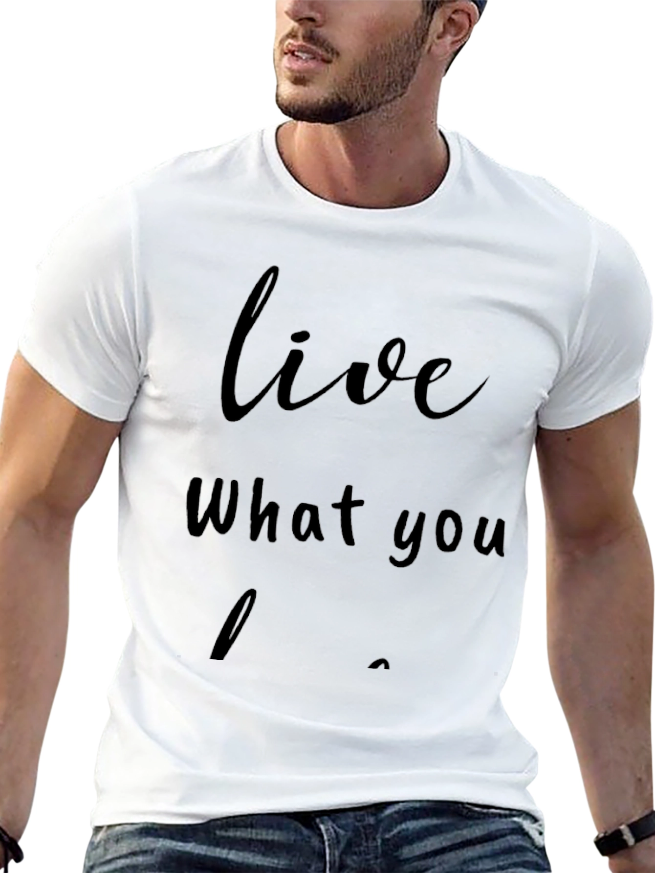 Live What You Love Black Graphic Tee