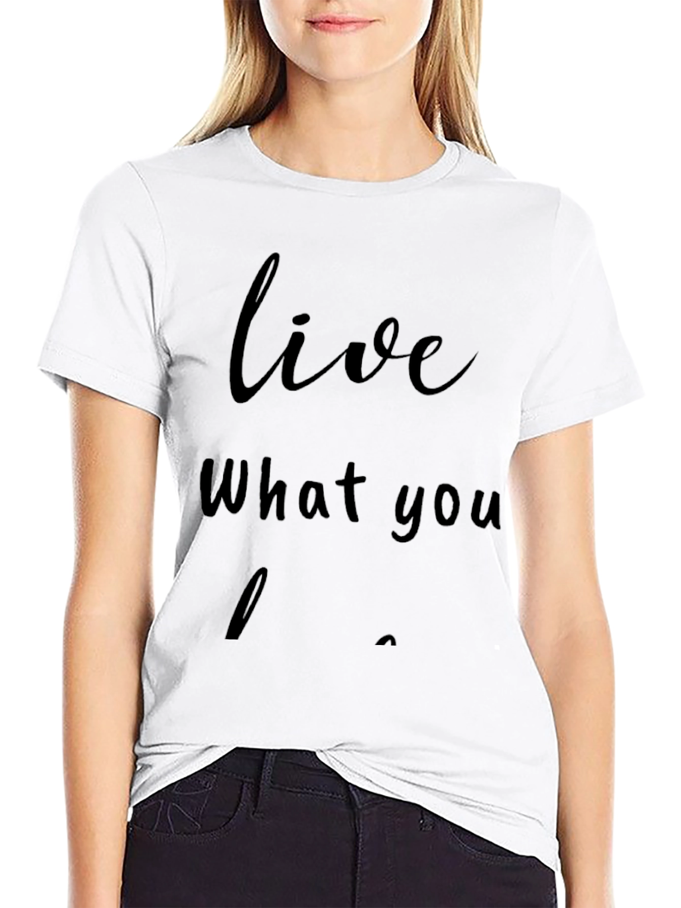 Live What You Love Black Graphic Tee