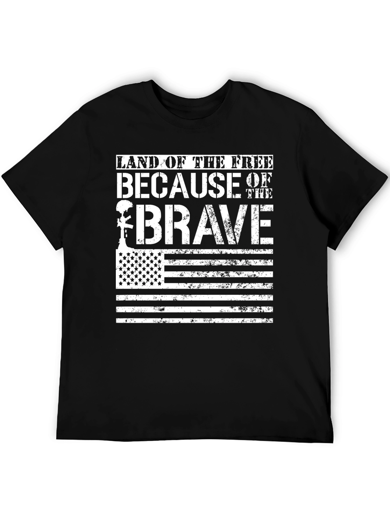 Land of the Free Brave T-Shirt USA Flag