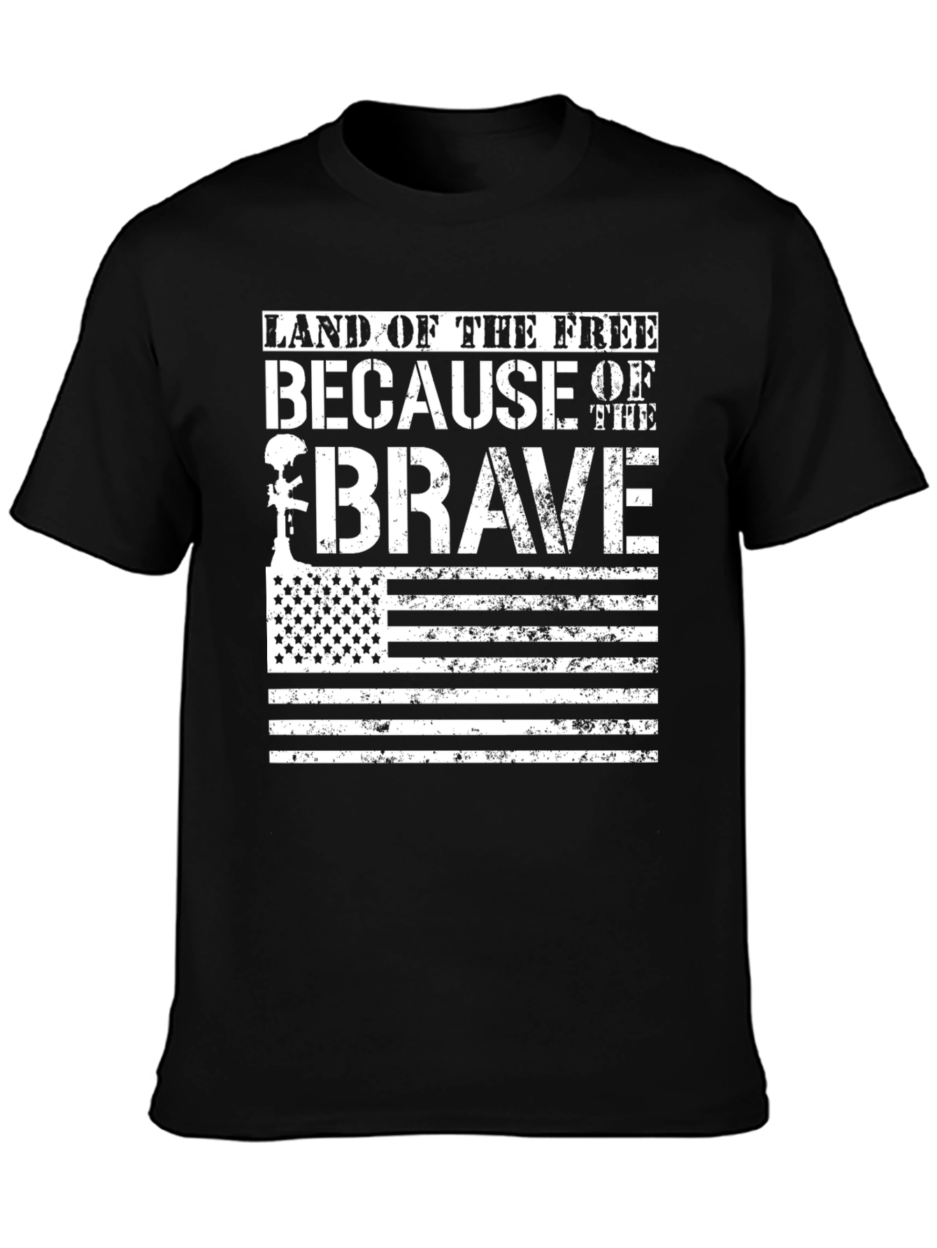Land of the Free Brave T-Shirt USA Flag