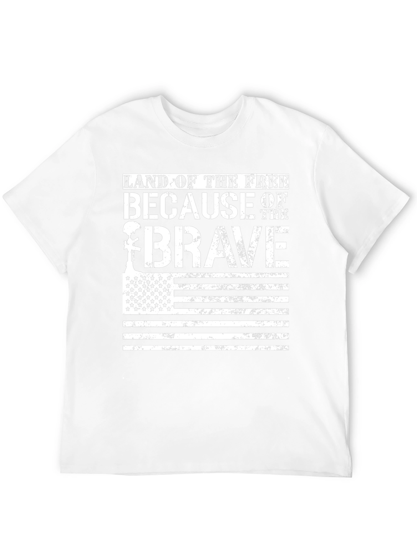 Land of the Free Brave T-Shirt USA Flag