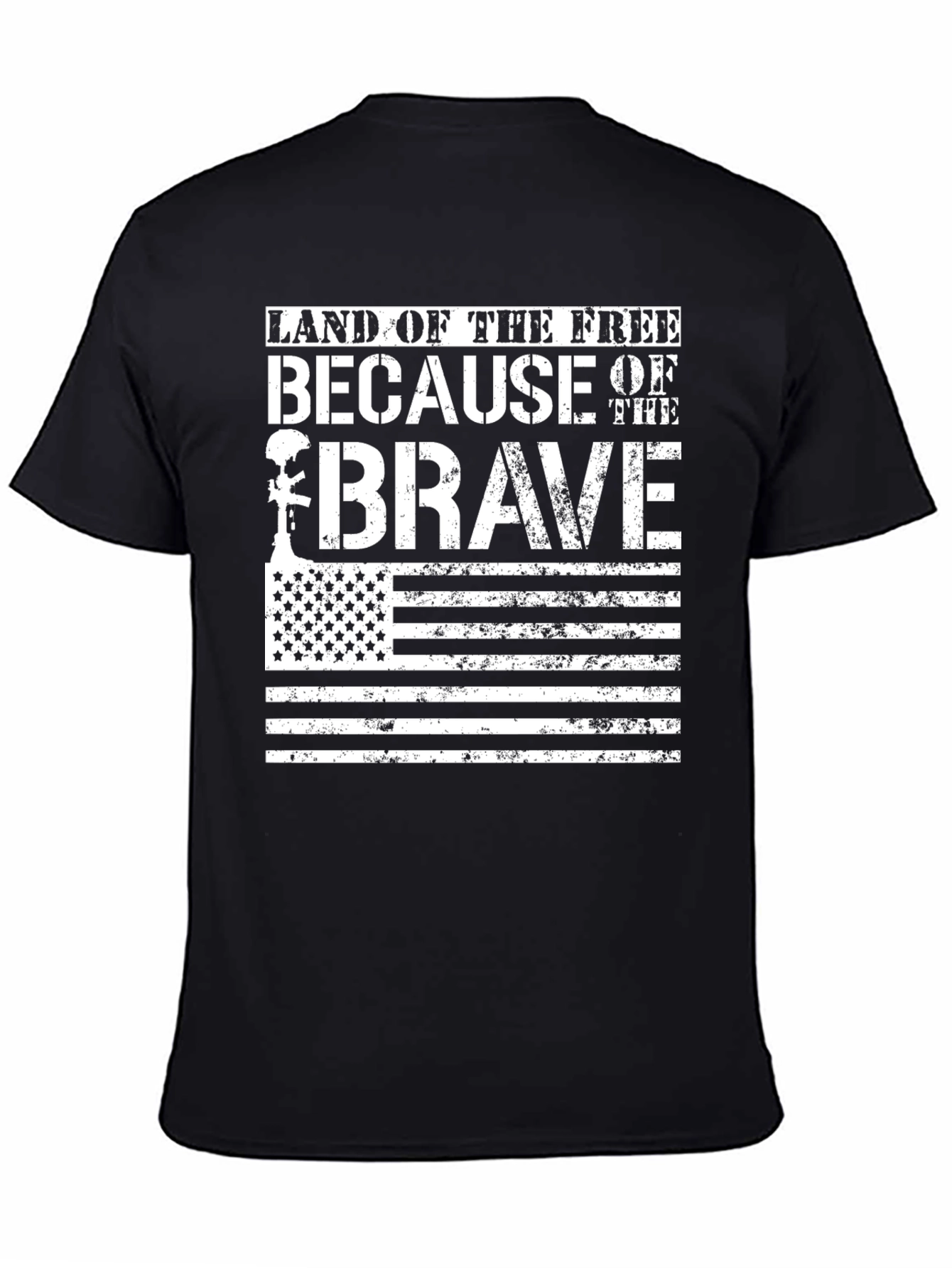 Land of the Free Brave T-Shirt USA Flag