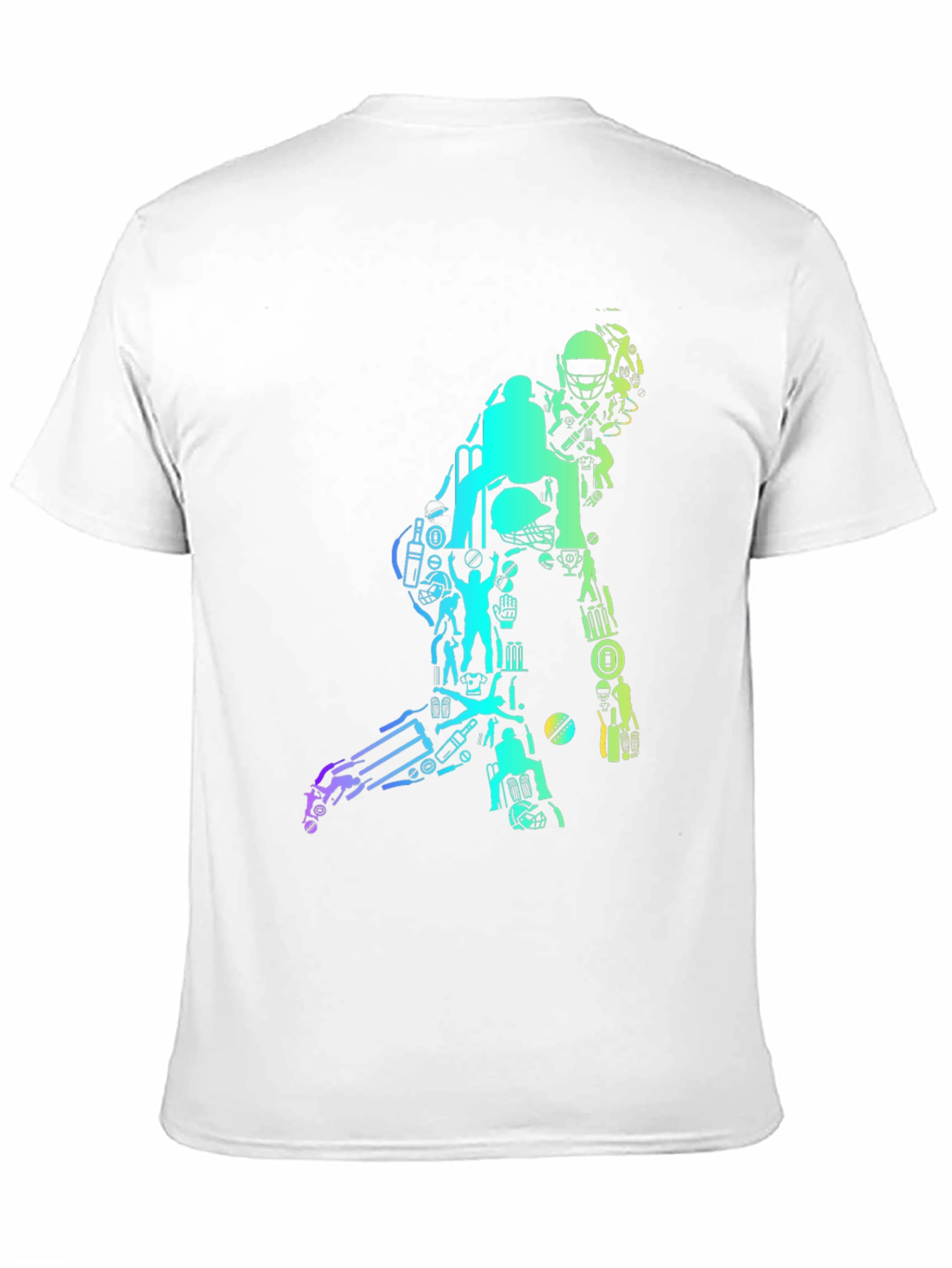 Cricket Silhouette Graphic T-Shirt - Black