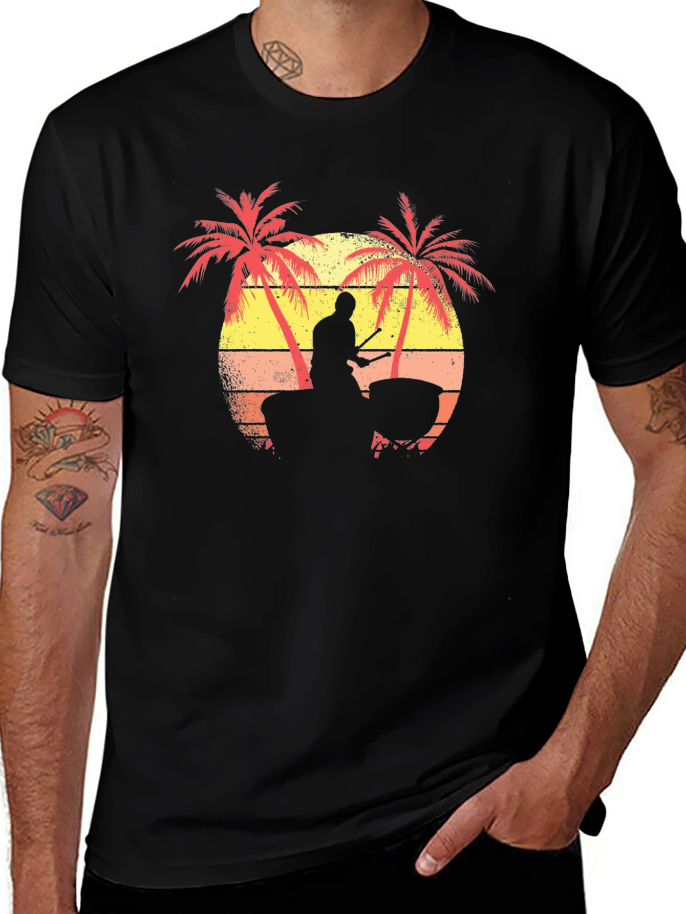 Tropical Sunset Steel Drum T-Shirt