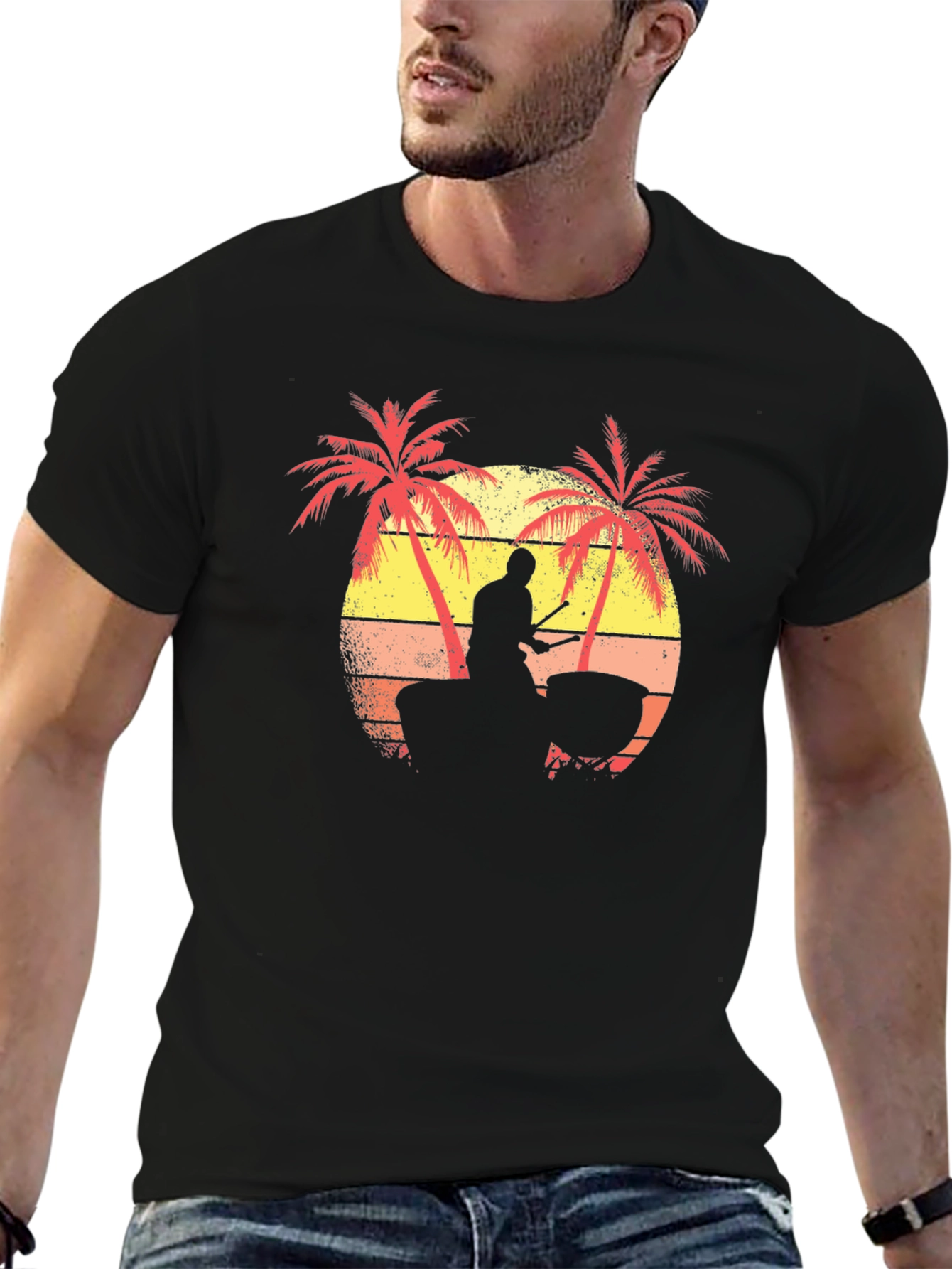 Tropical Sunset Steel Drum T-Shirt