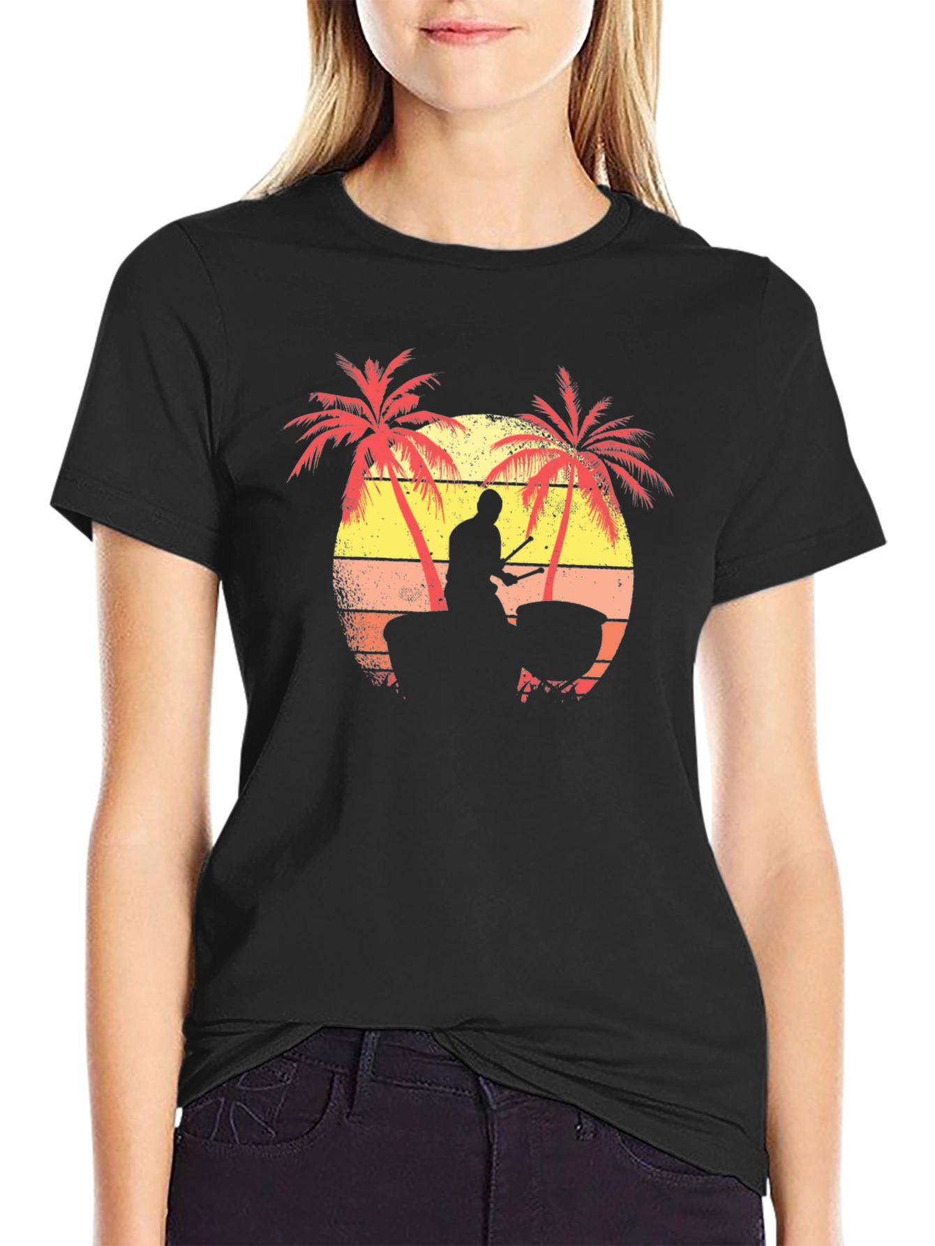 Tropical Sunset Steel Drum T-Shirt