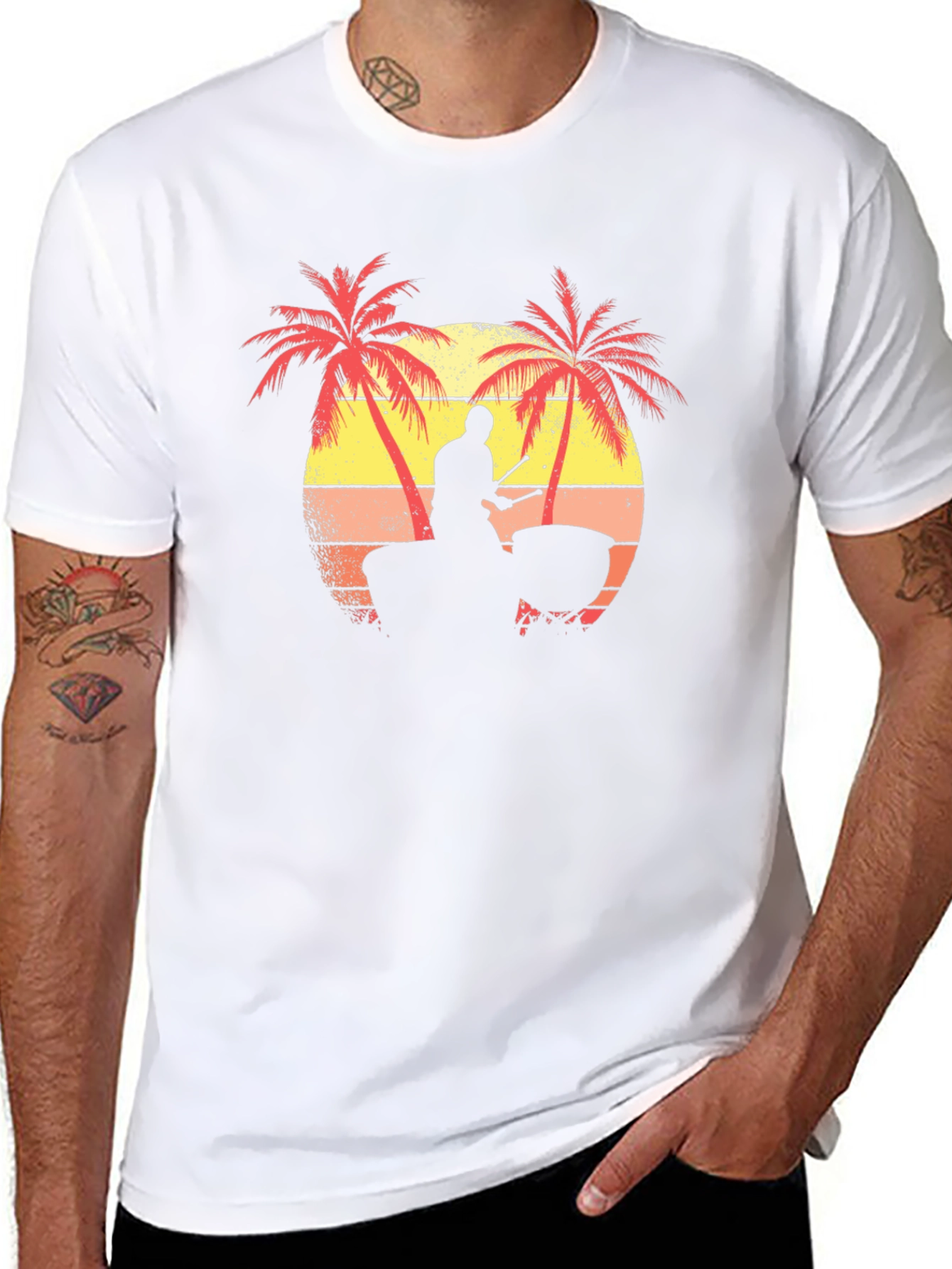 Tropical Sunset Steel Drum T-Shirt