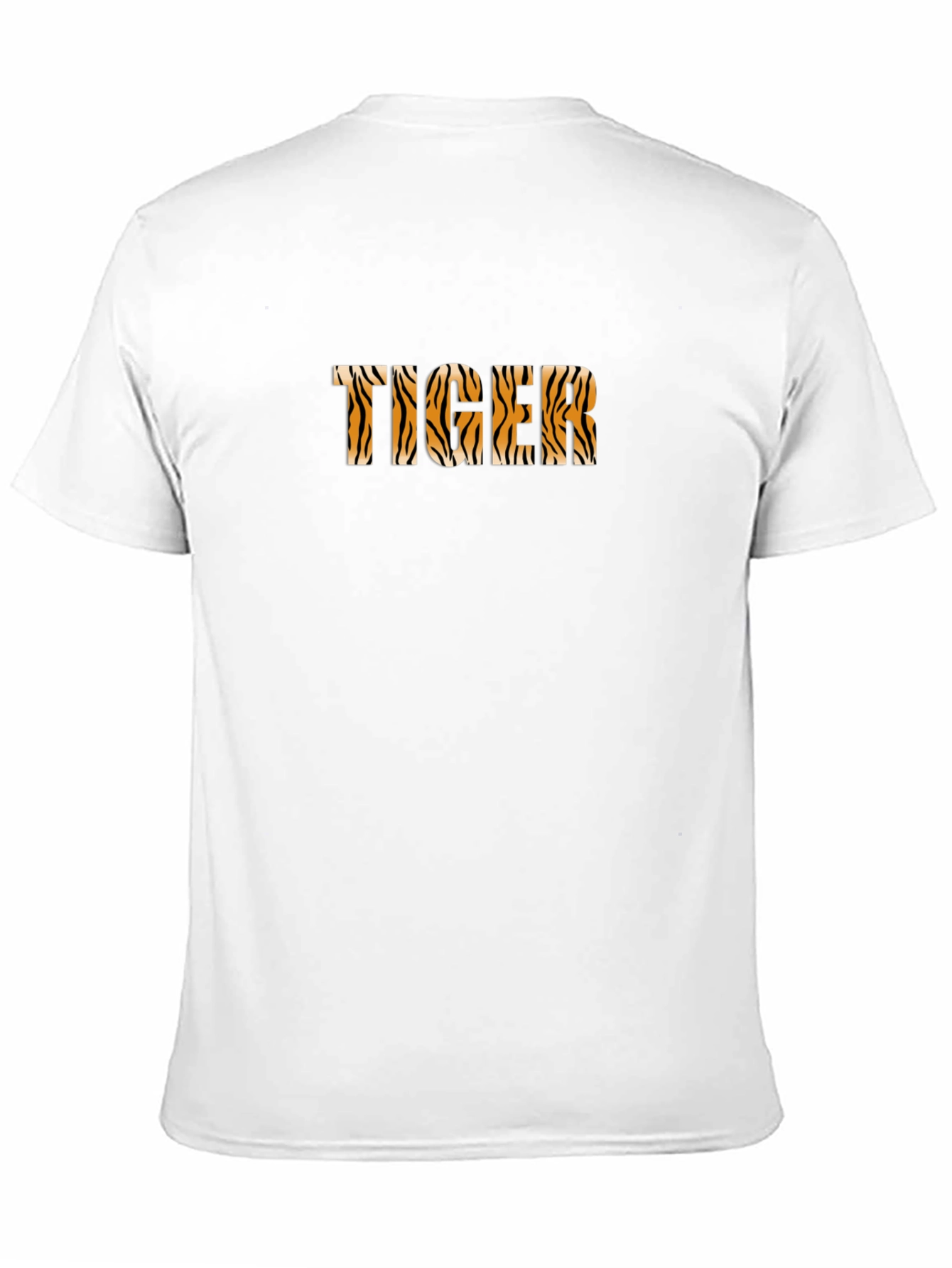 Tiger Print Graphic Tee - Unisex Black Cotton T-Shirt