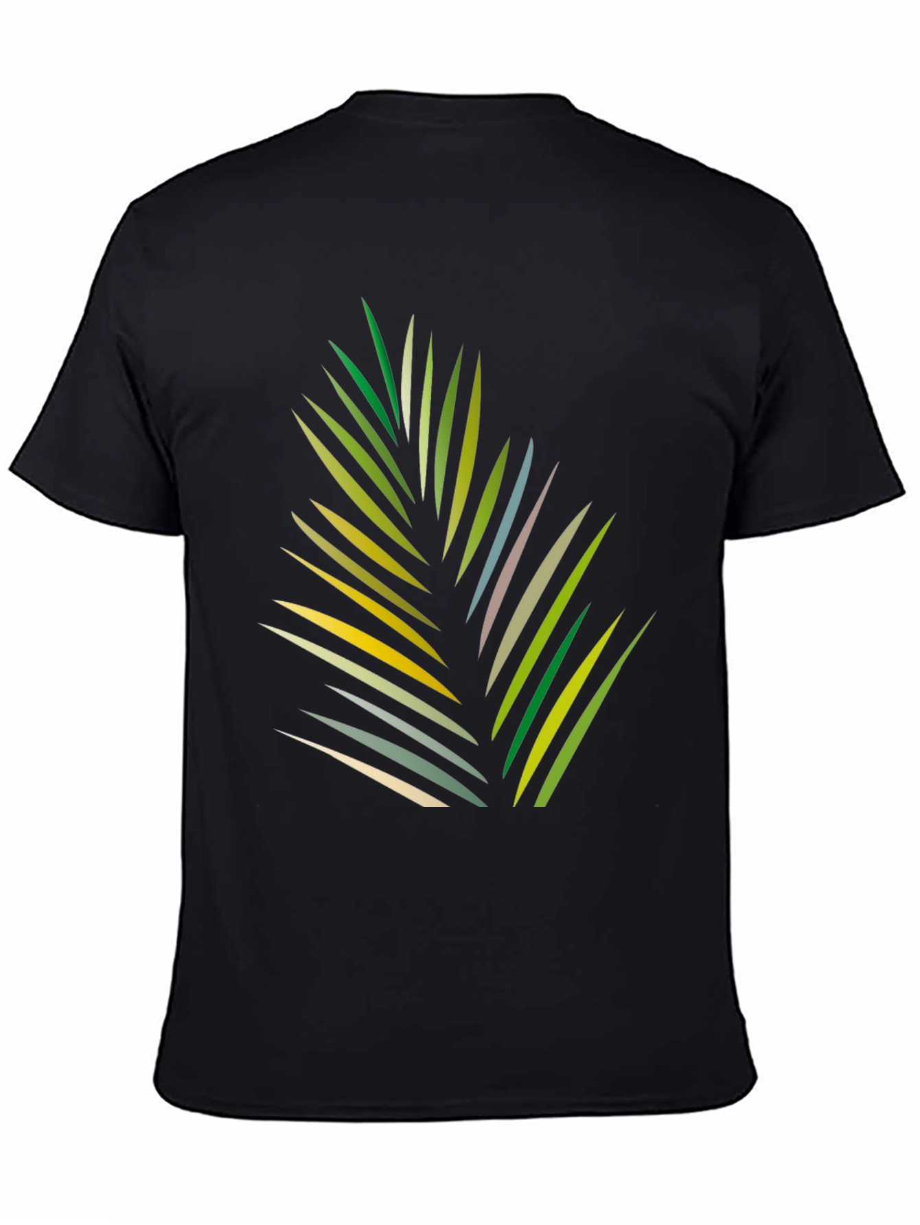 Tropical Leaf Graphic Black T-Shirt