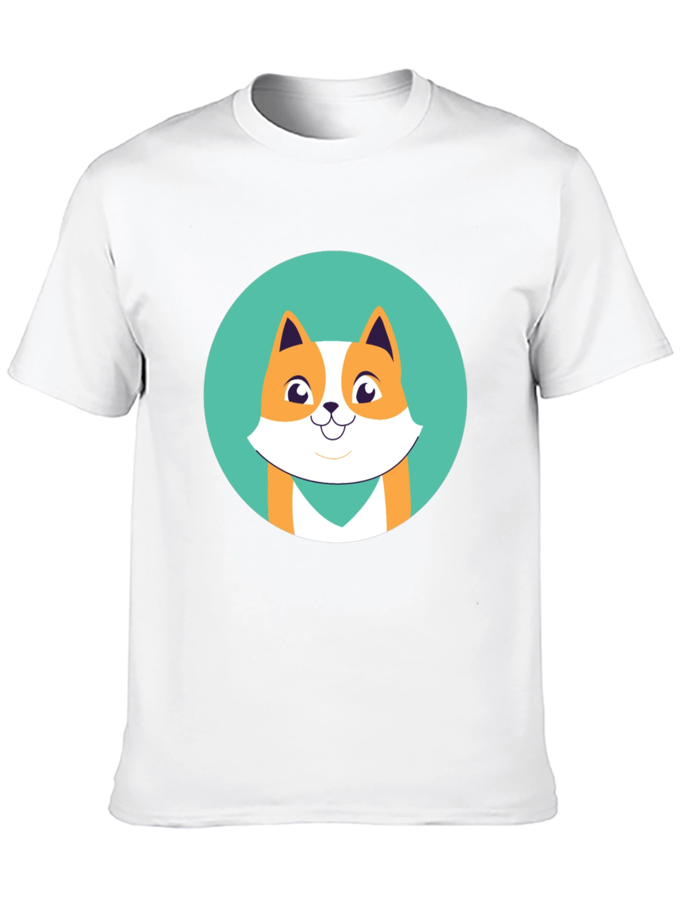 Cute Cartoon Fox Graphic Tee - Black Unisex T-Shirt
