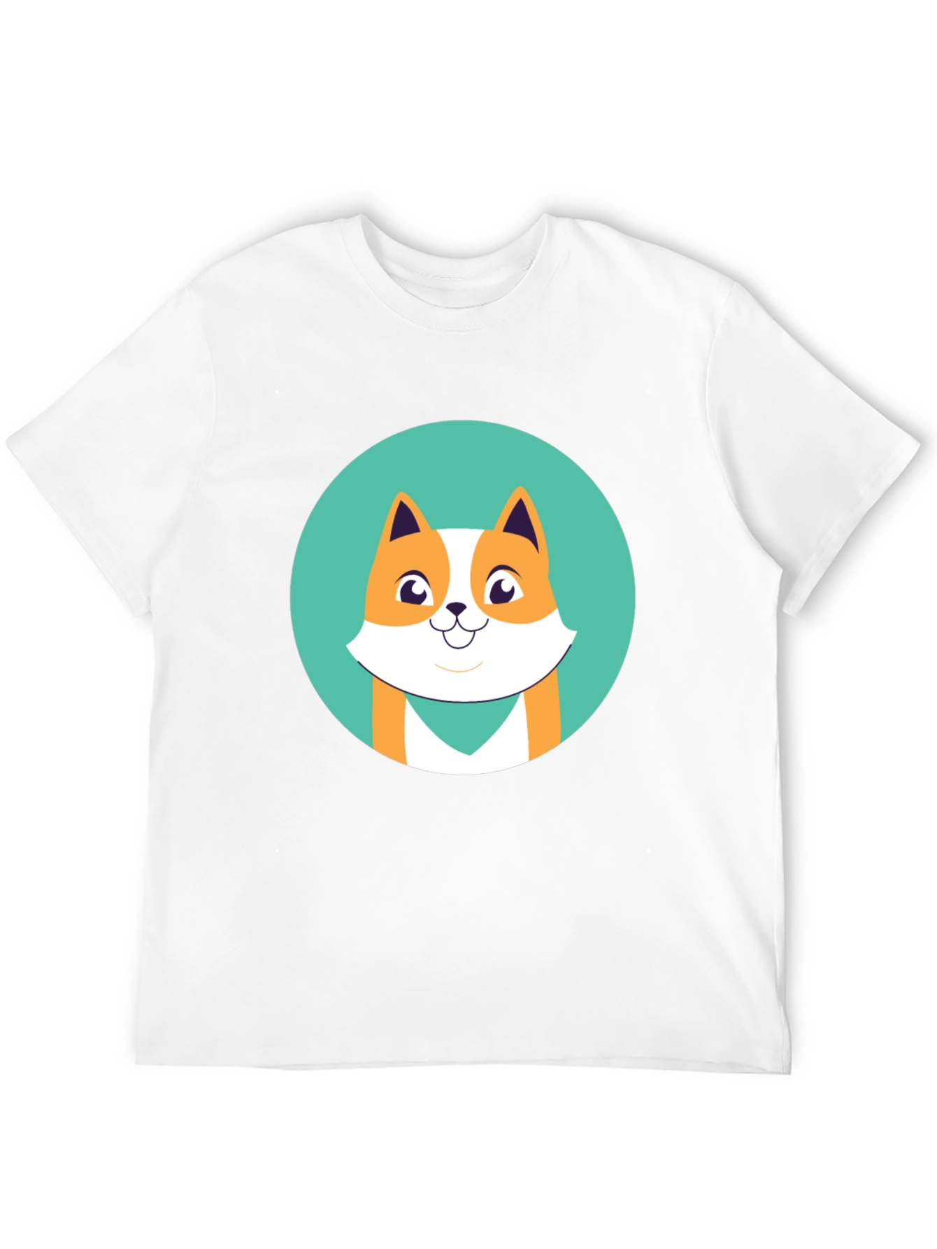 Cute Cartoon Fox Graphic Tee - Black Unisex T-Shirt