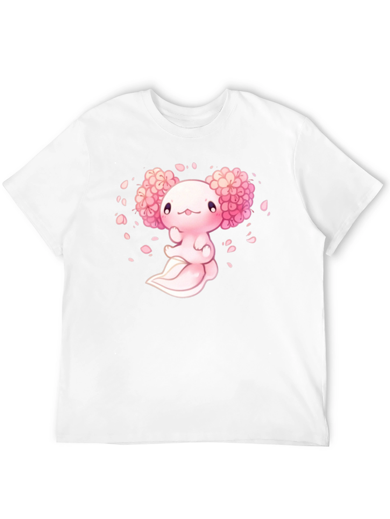 Axolotl Sakura Black T-Shirt