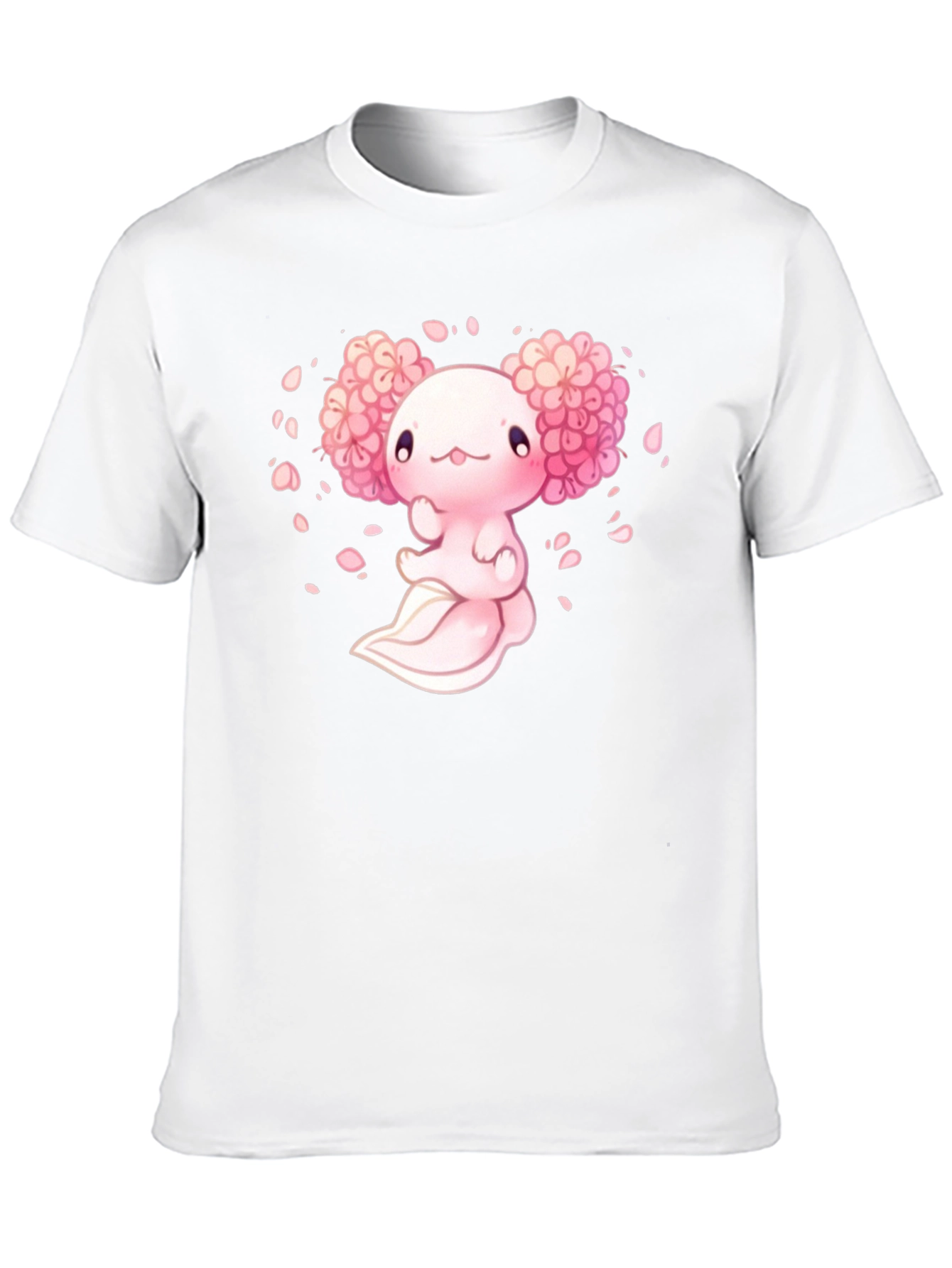 Axolotl Sakura Black T-Shirt
