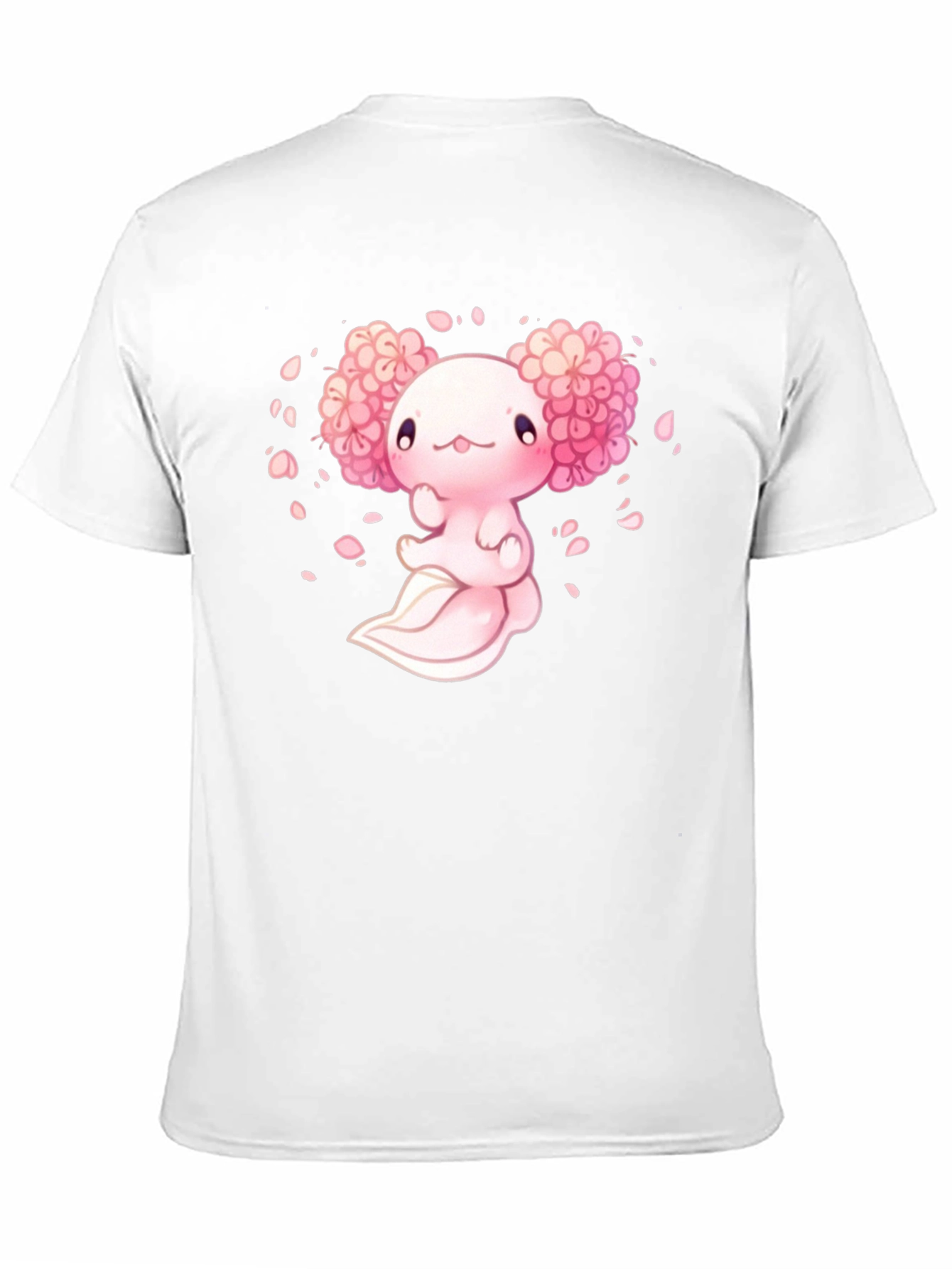 Axolotl Sakura Black T-Shirt