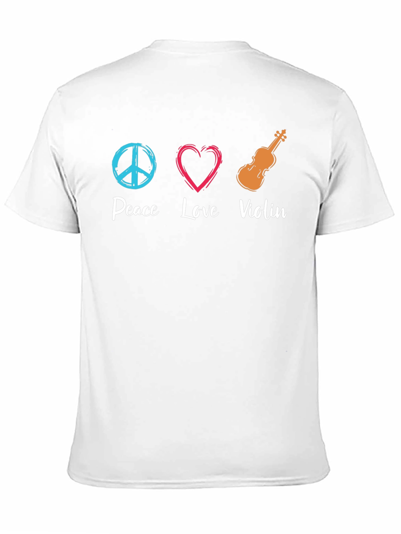 Peace Love Violin Graphic T-Shirt
