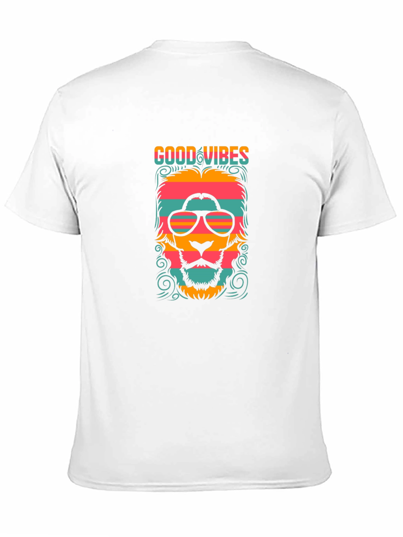 Good Vibes Retro Lion Graphic Tee - Black