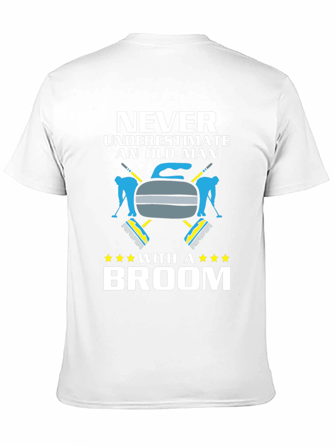 Never Underestimate Old Man With Broom T-Shirt