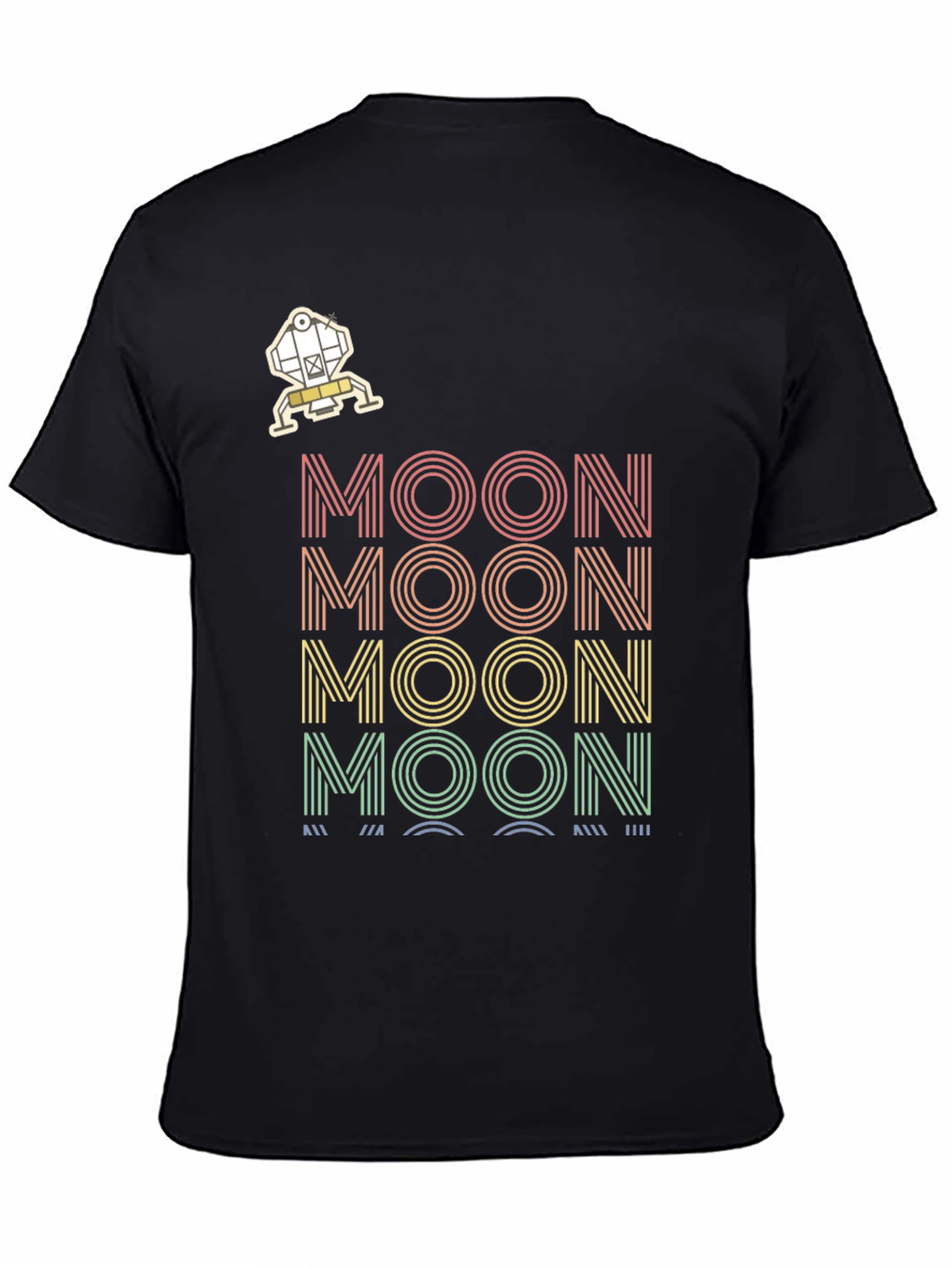 Retro MOON Graphic Tee - Space Enthusiast T-Shirt