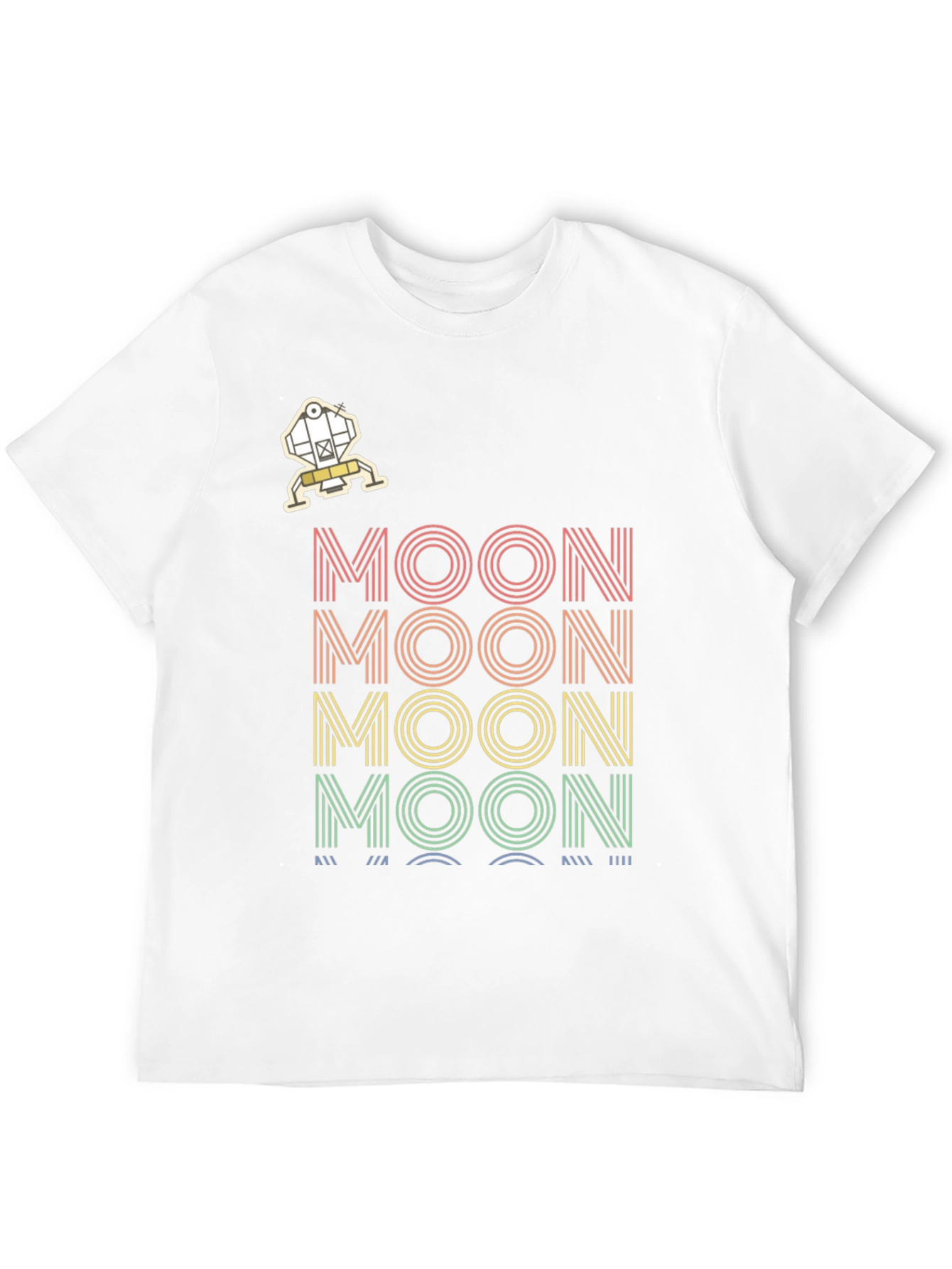 Retro MOON Graphic Tee - Space Enthusiast T-Shirt