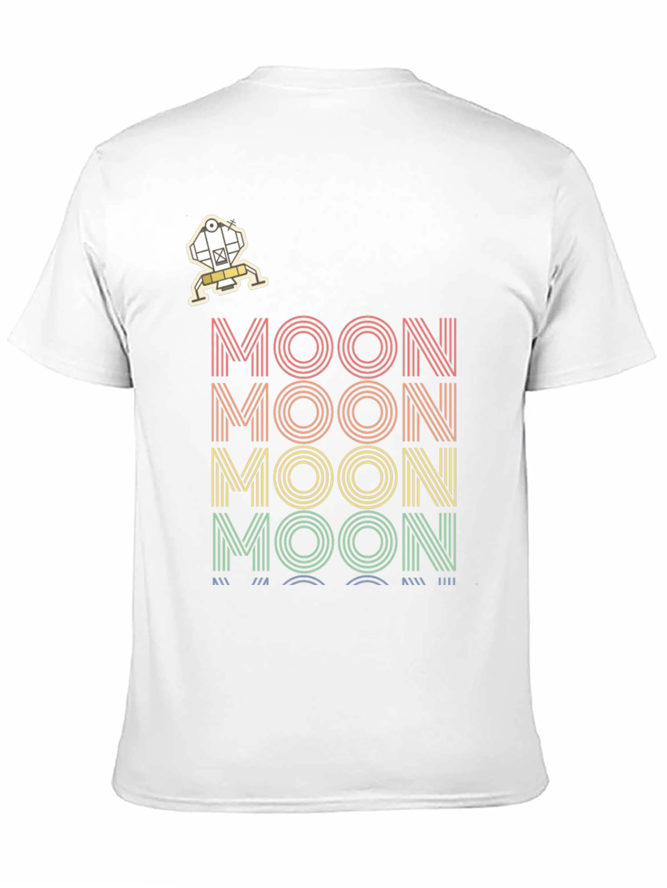 Retro MOON Graphic Tee - Space Enthusiast T-Shirt