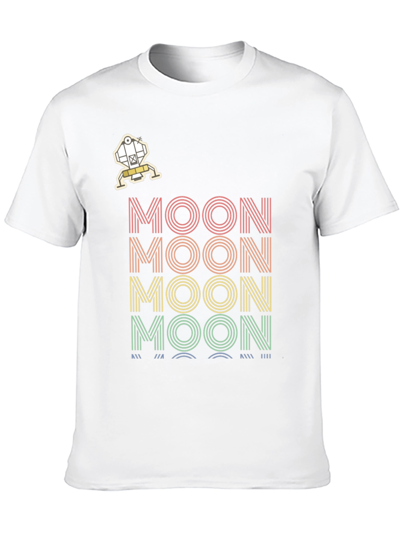 Retro MOON Graphic Tee - Space Enthusiast T-Shirt