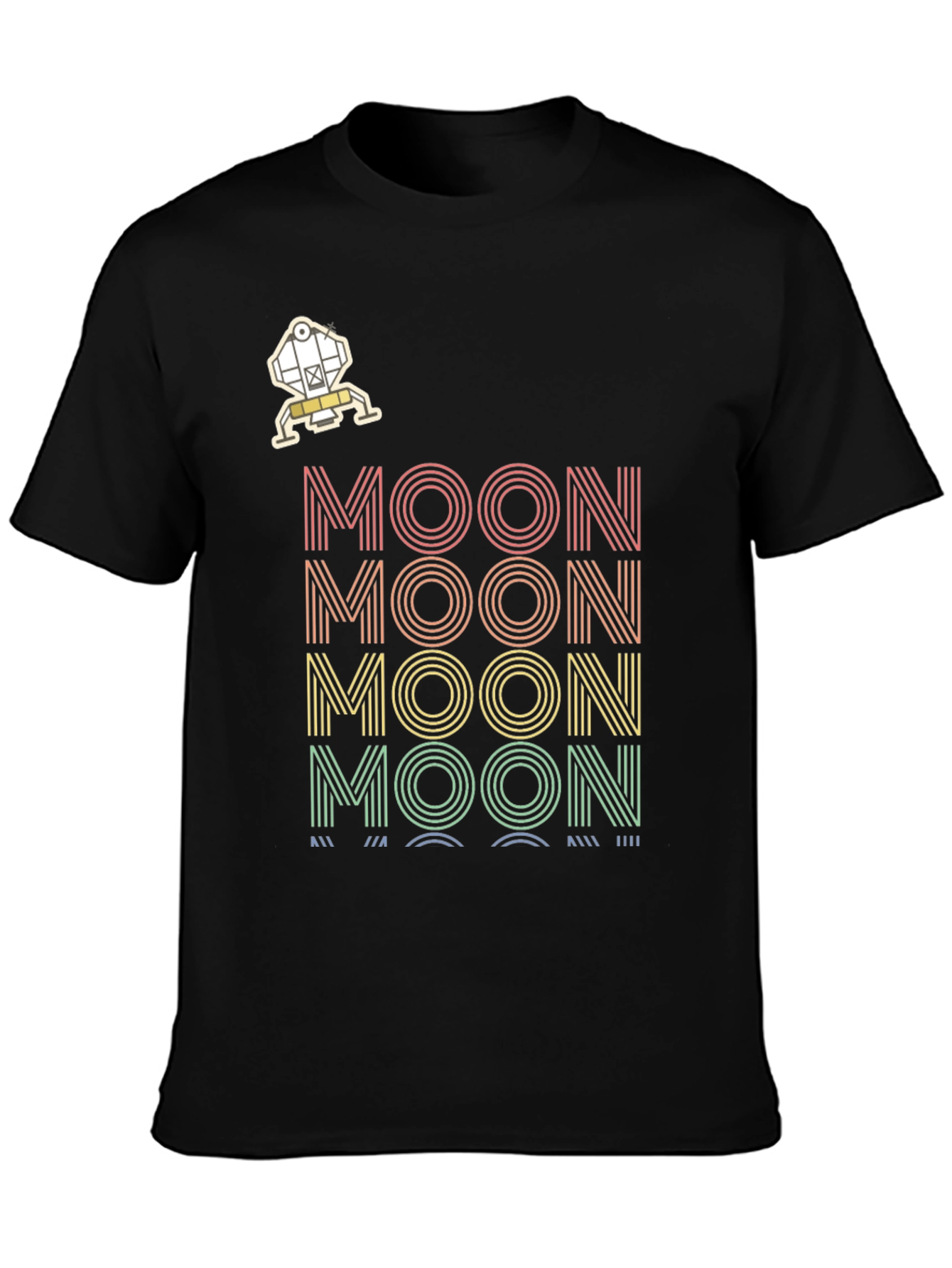 Retro MOON Graphic Tee - Space Enthusiast T-Shirt