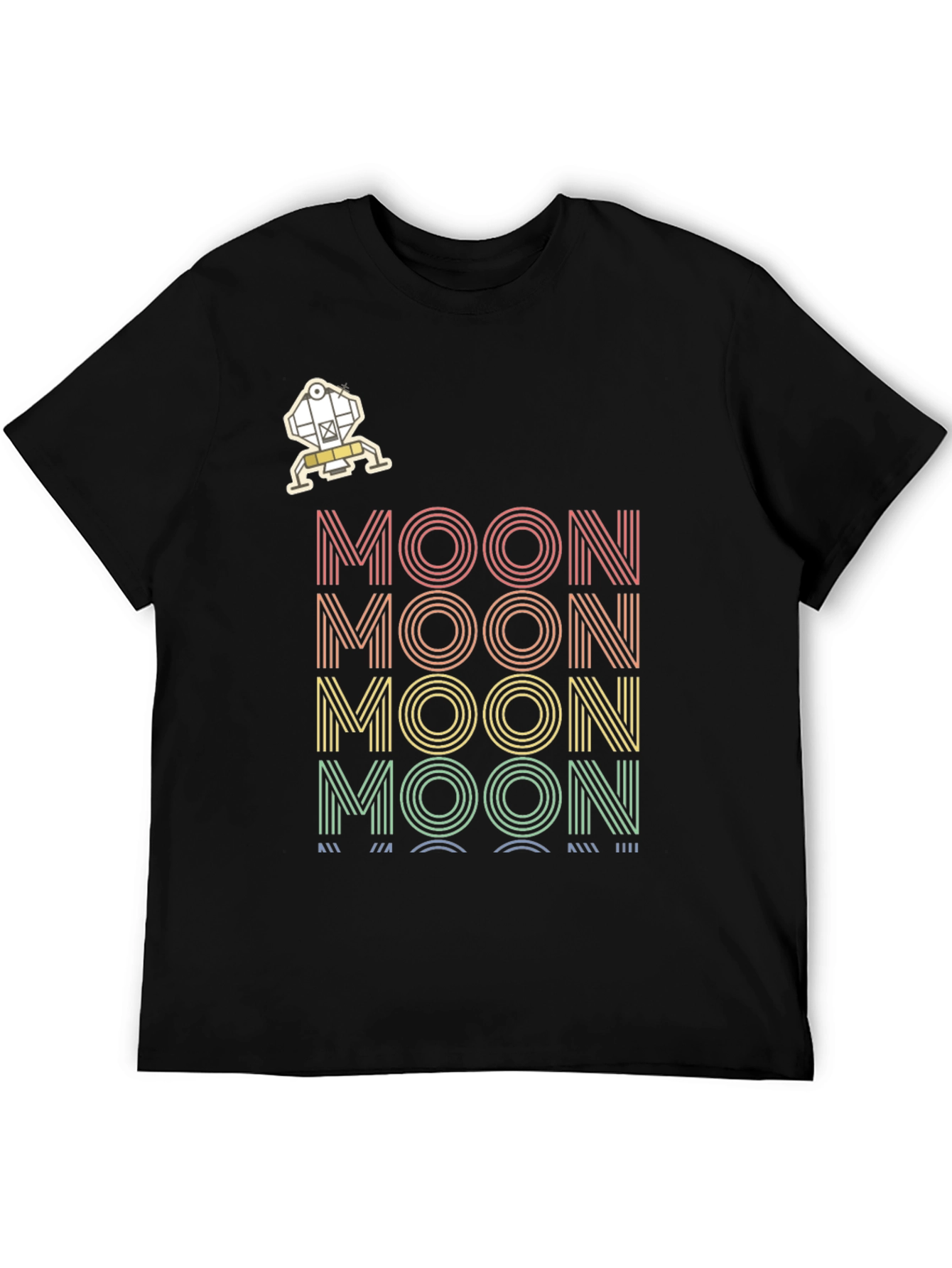 Retro MOON Graphic Tee - Space Enthusiast T-Shirt