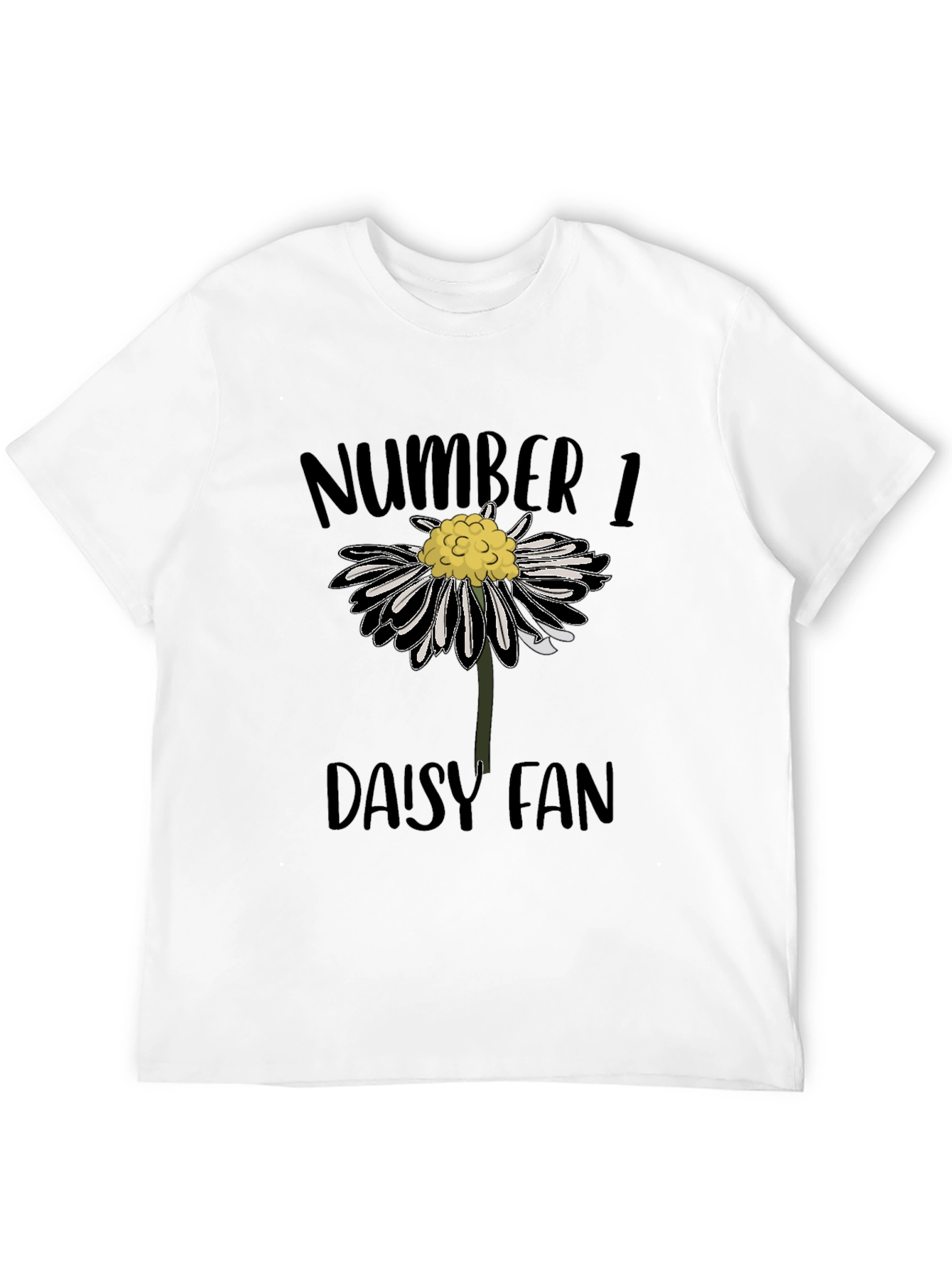 Number 1 Daisy Fan Graphic Tee - Black
