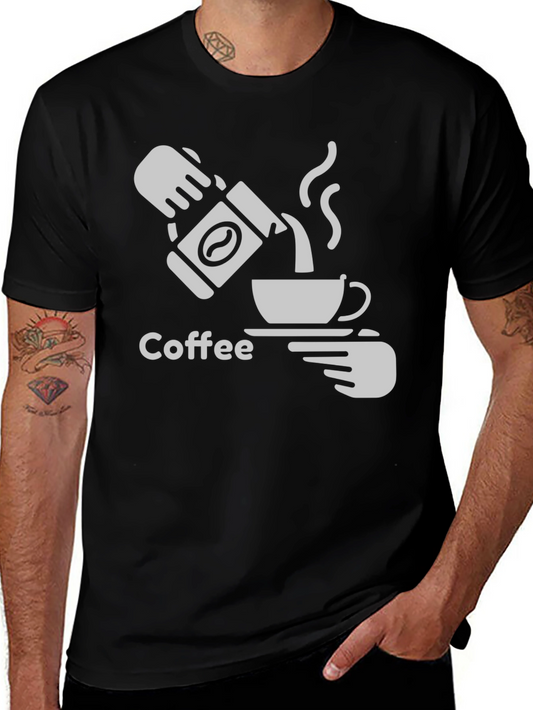 Coffee Graphic Tee - Black Casual T-Shirt