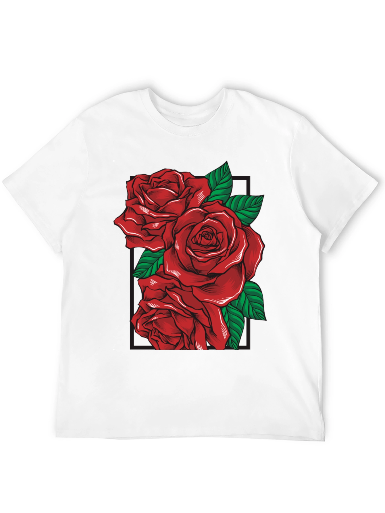 Rose Graphic Black T-Shirt