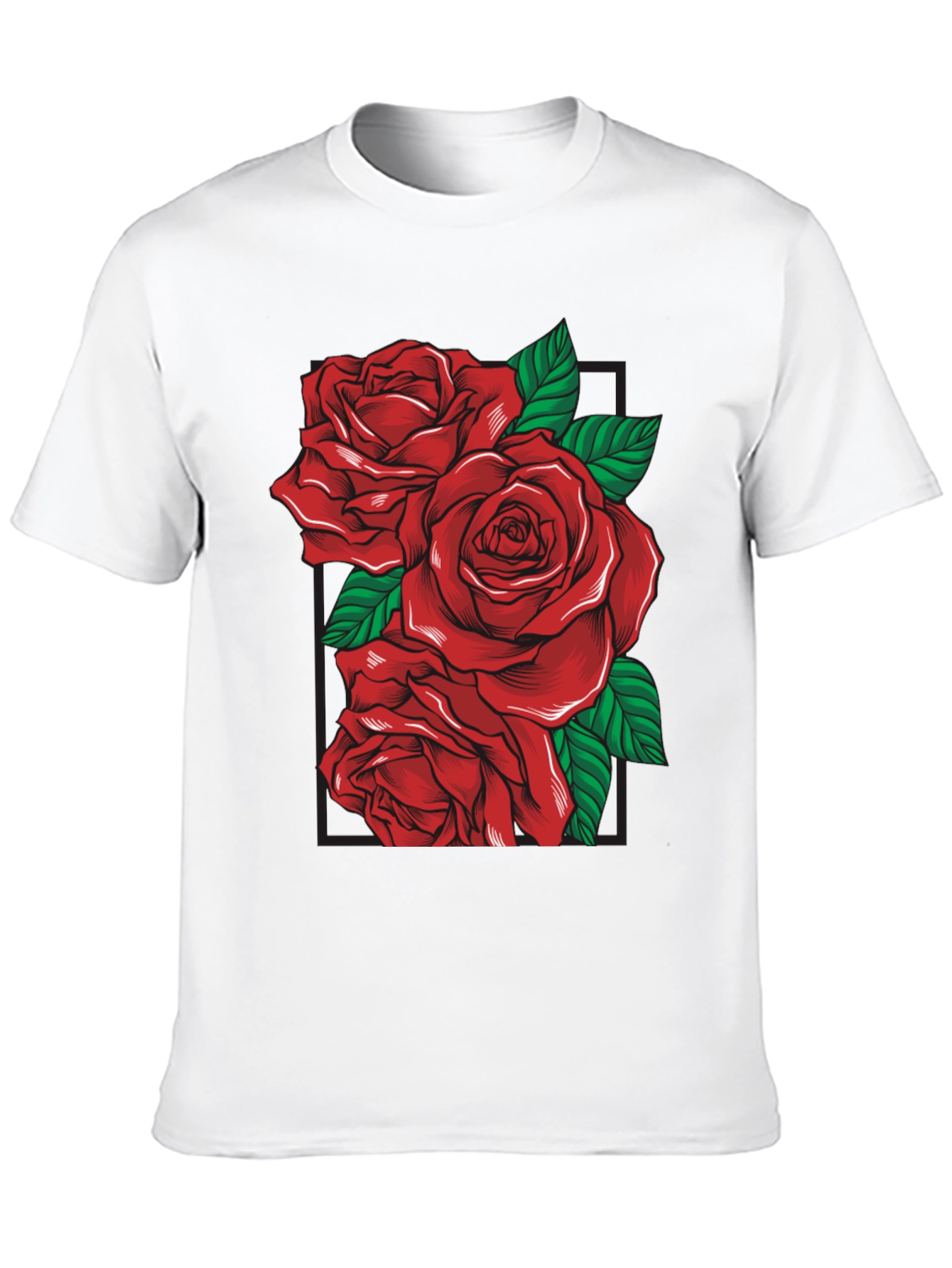 Rose Graphic Black T-Shirt