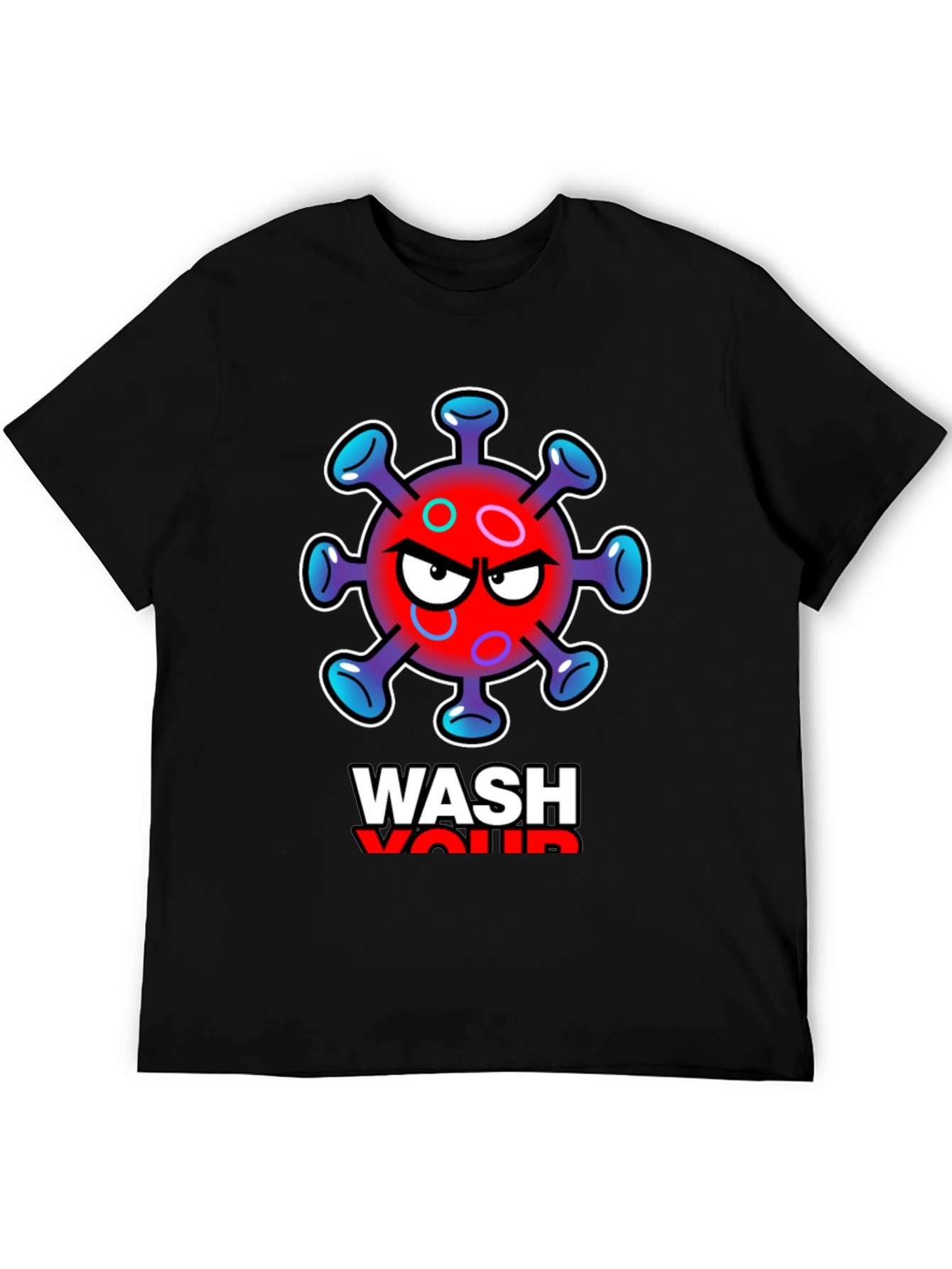 Wash Your Hands Black Graphic Tee