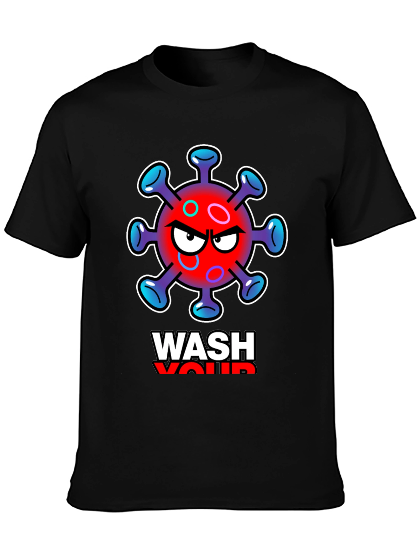Wash Your Hands Black Graphic Tee