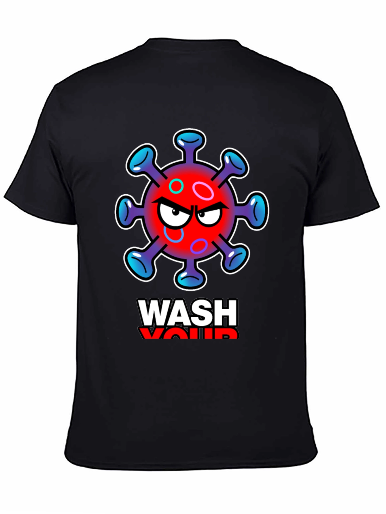 Wash Your Hands Black Graphic Tee