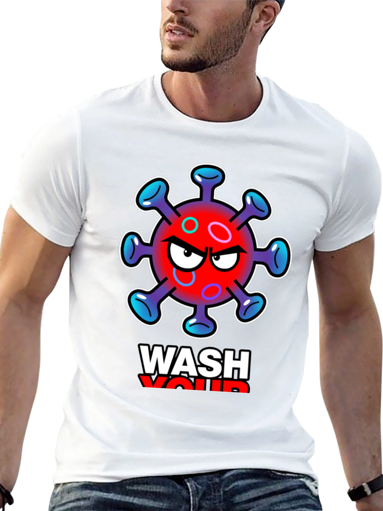 Wash Your Hands Black Graphic Tee