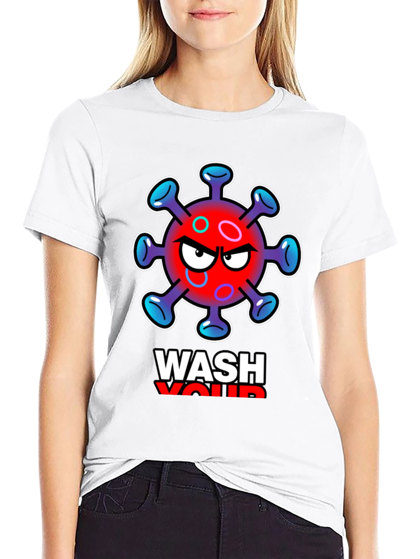 Wash Your Hands Black Graphic Tee