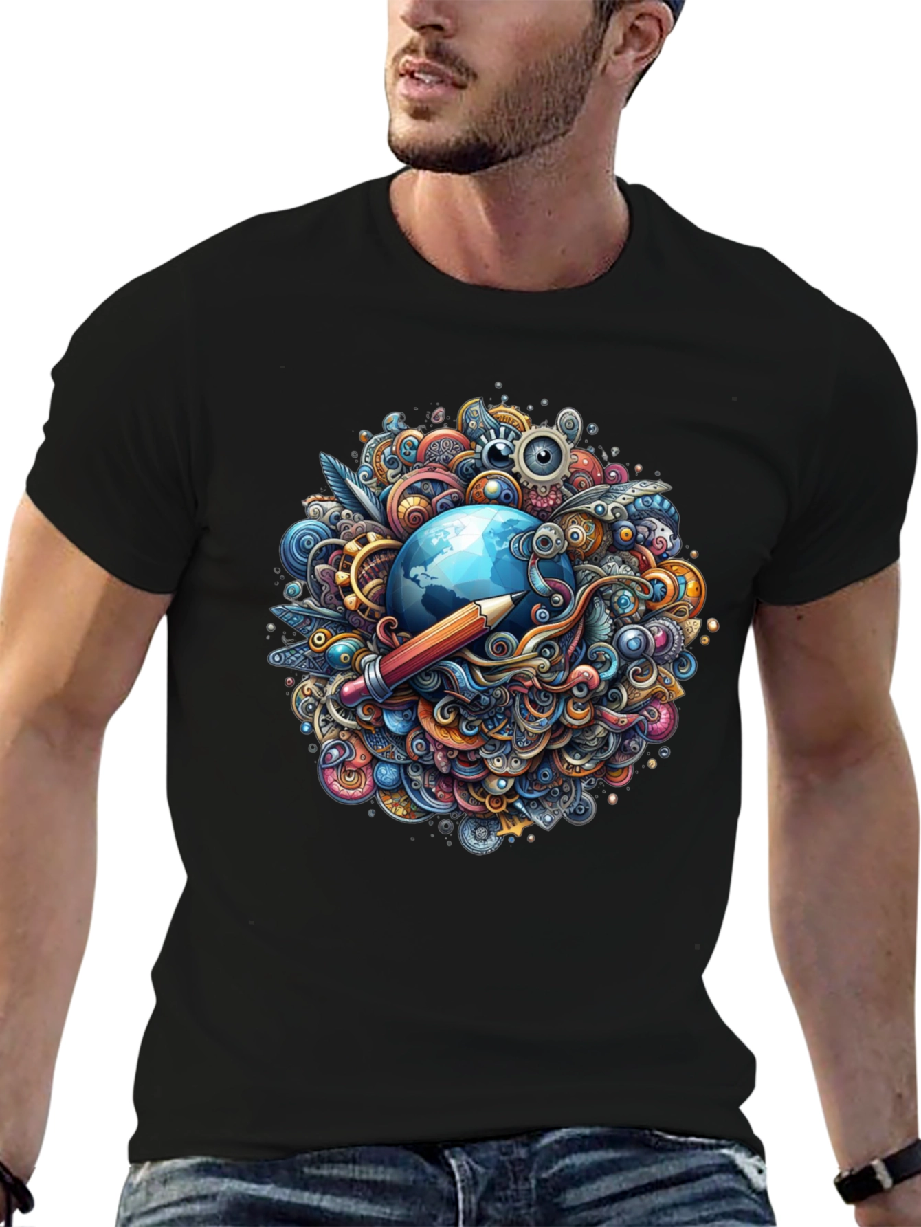 Creative World Black T-Shirt