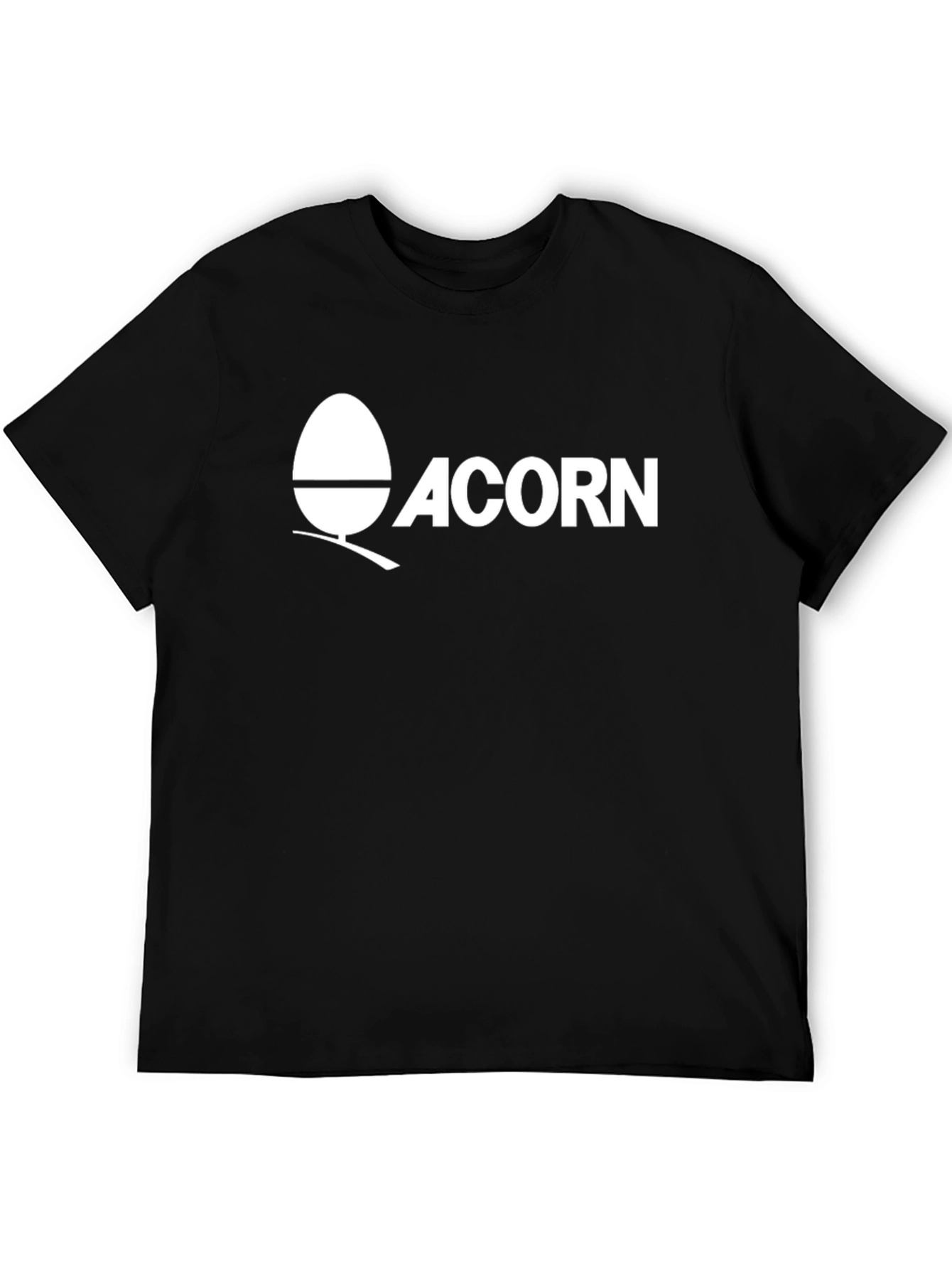 Acorn Logo Graphic T-Shirt - Black
