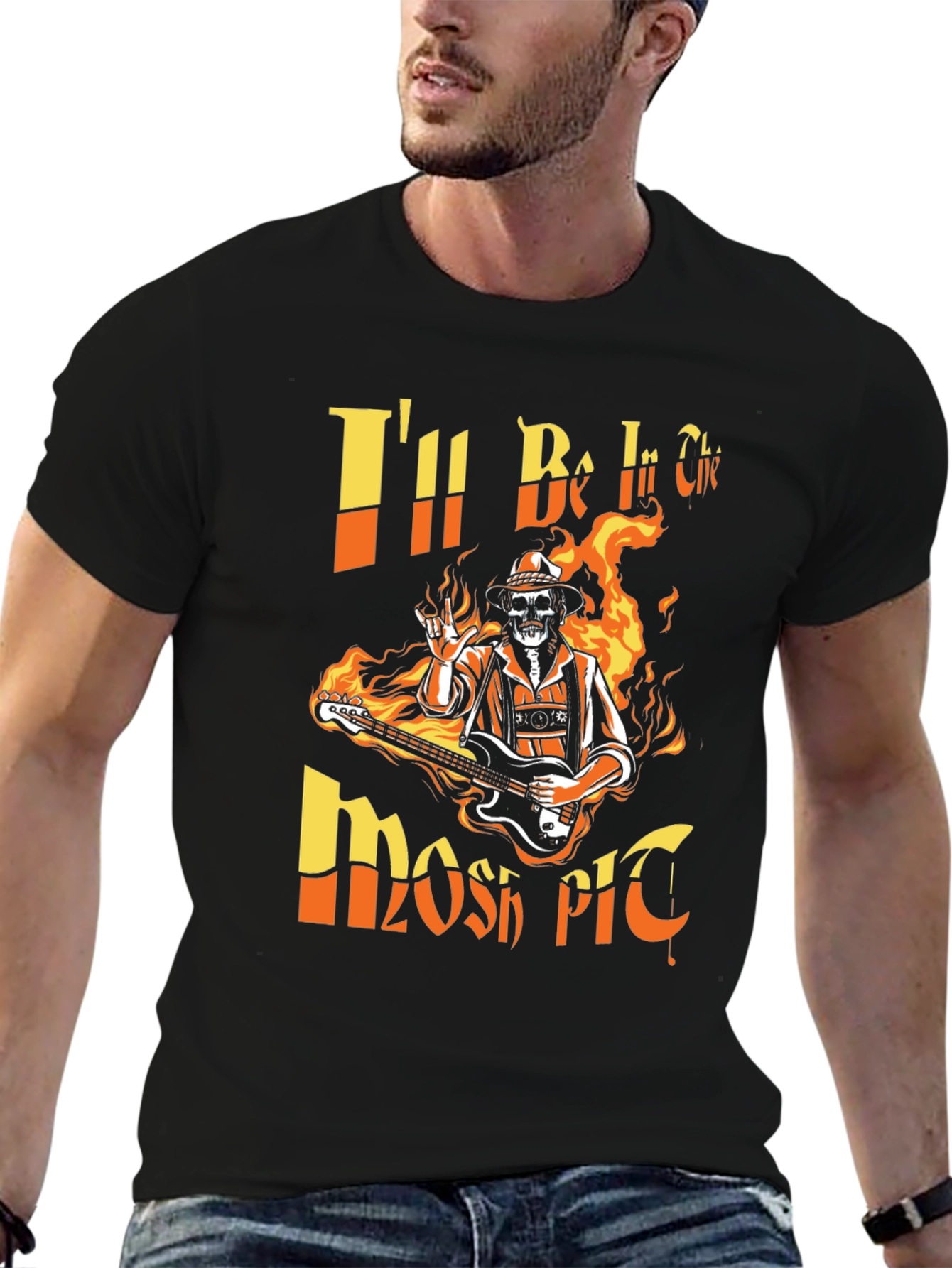 Rock On! Skeleton Guitarist Graphic Tee