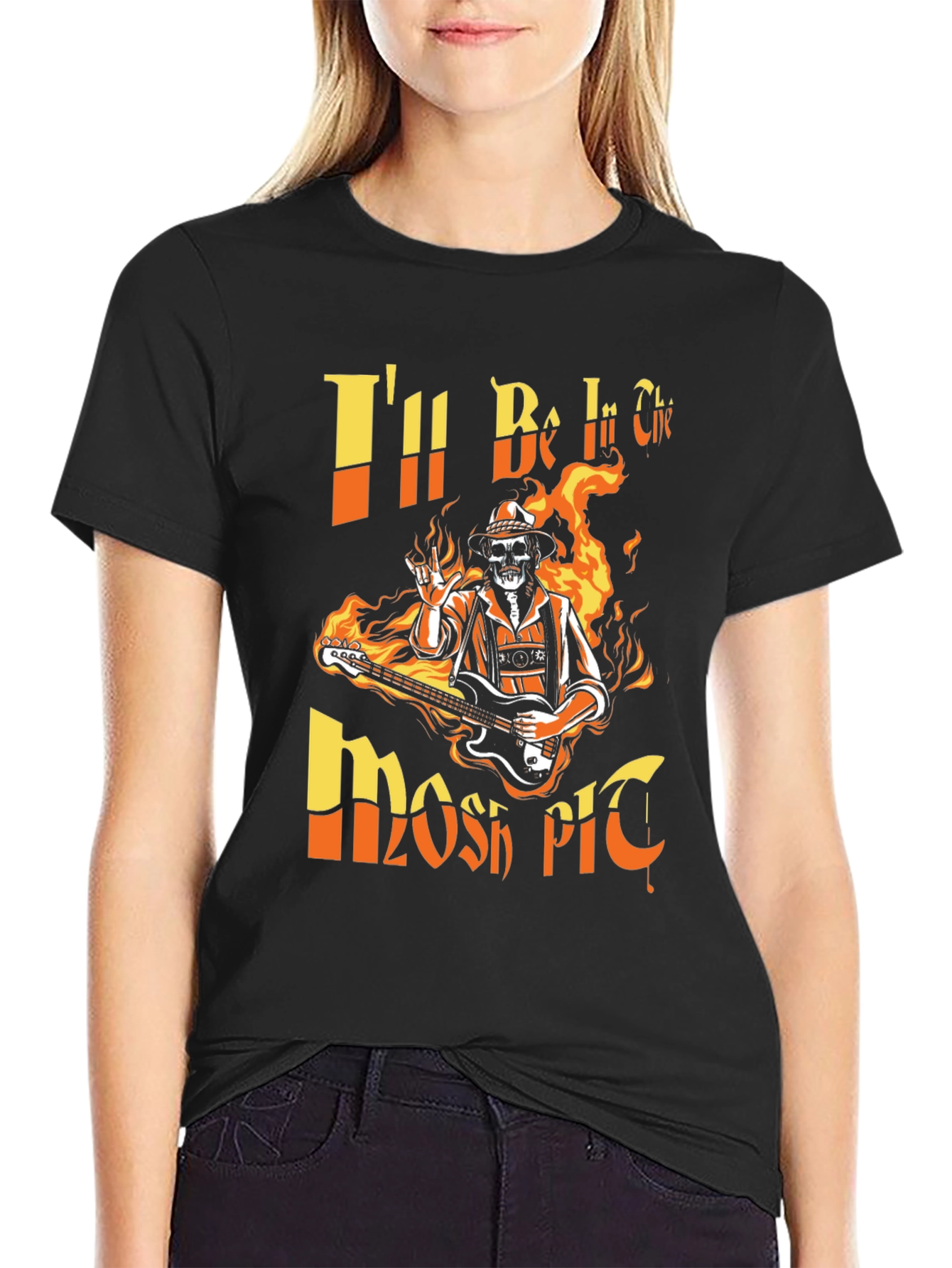 Rock On! Skeleton Guitarist Graphic Tee