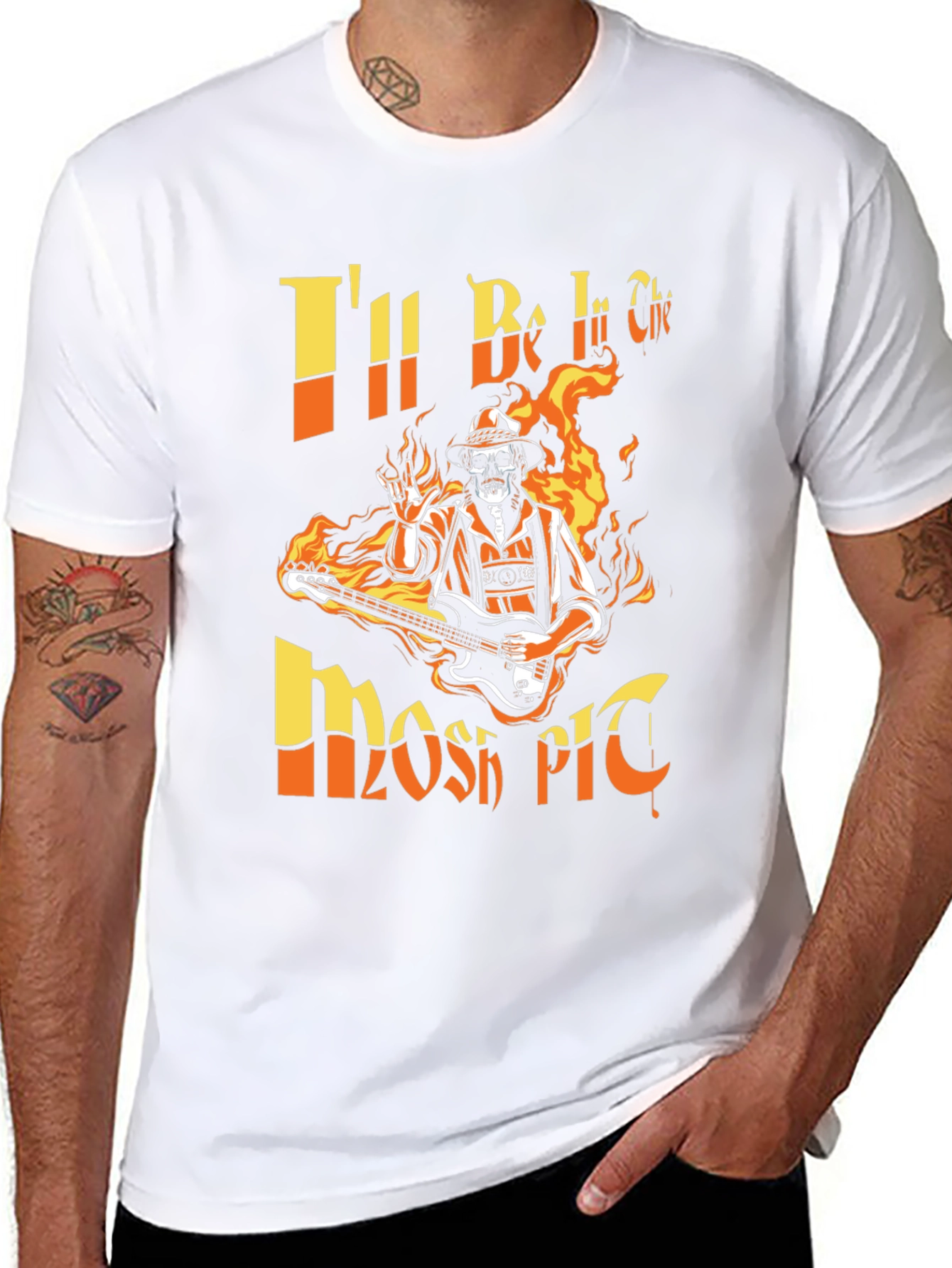 Rock On! Skeleton Guitarist Graphic Tee