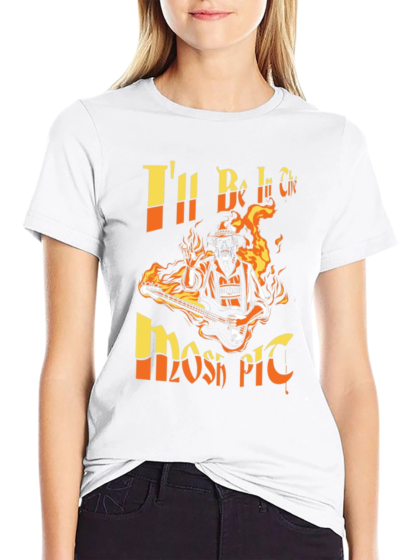 Rock On! Skeleton Guitarist Graphic Tee