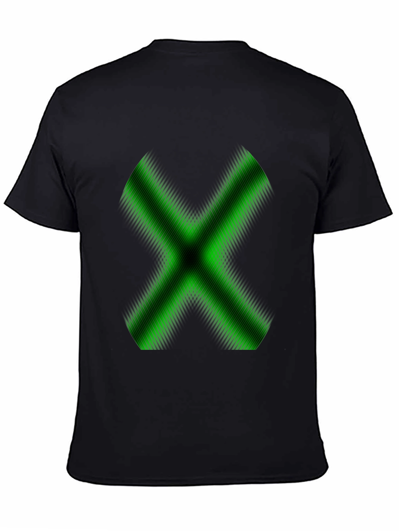 Green X Graphic Black T-Shirt - Gamer Style
