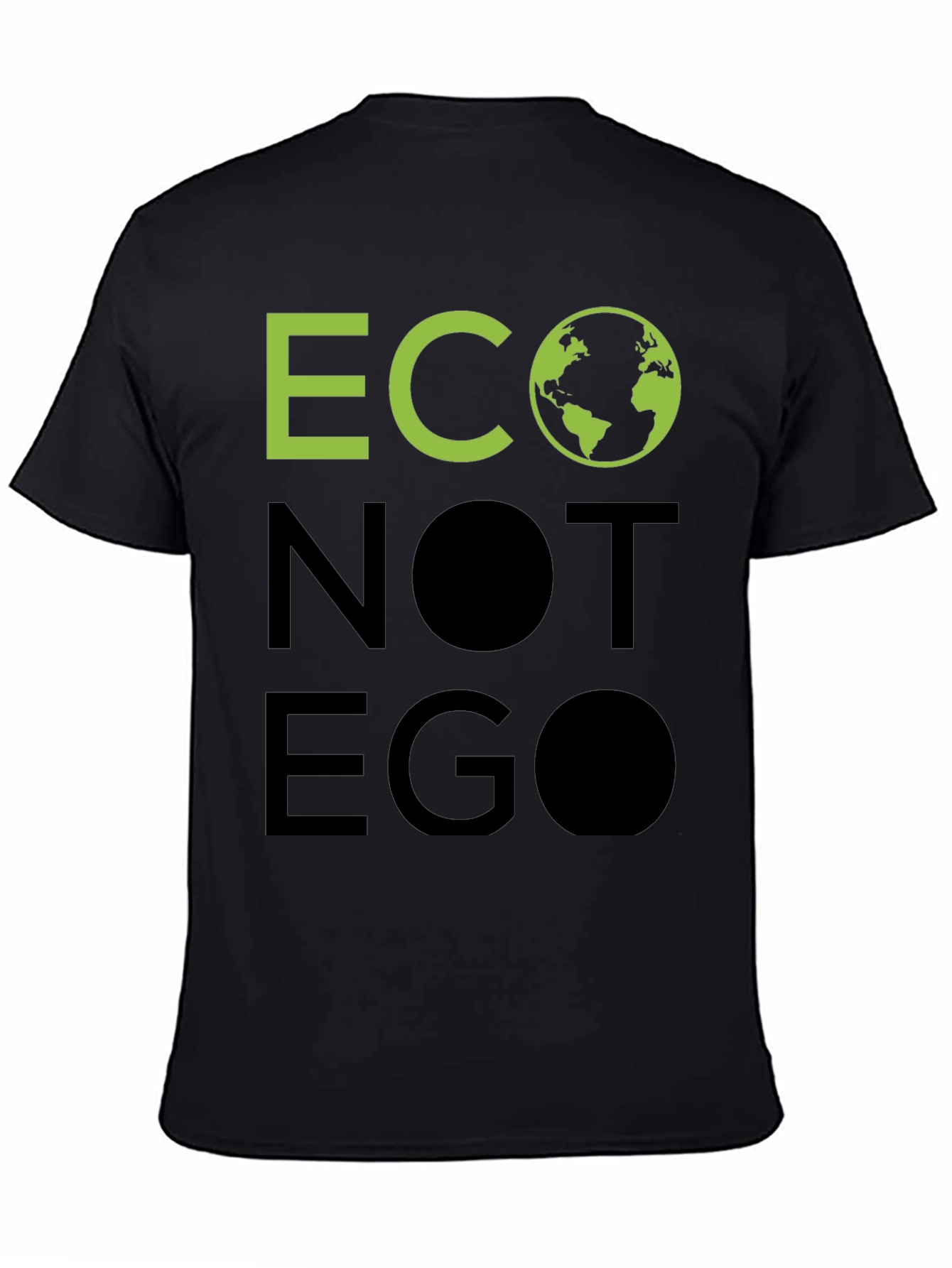 Eco Not Ego Graphic Tee - Black