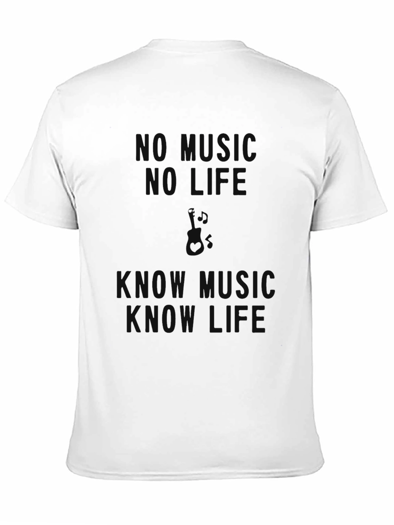 No Music No Life Graphic Tee - Black